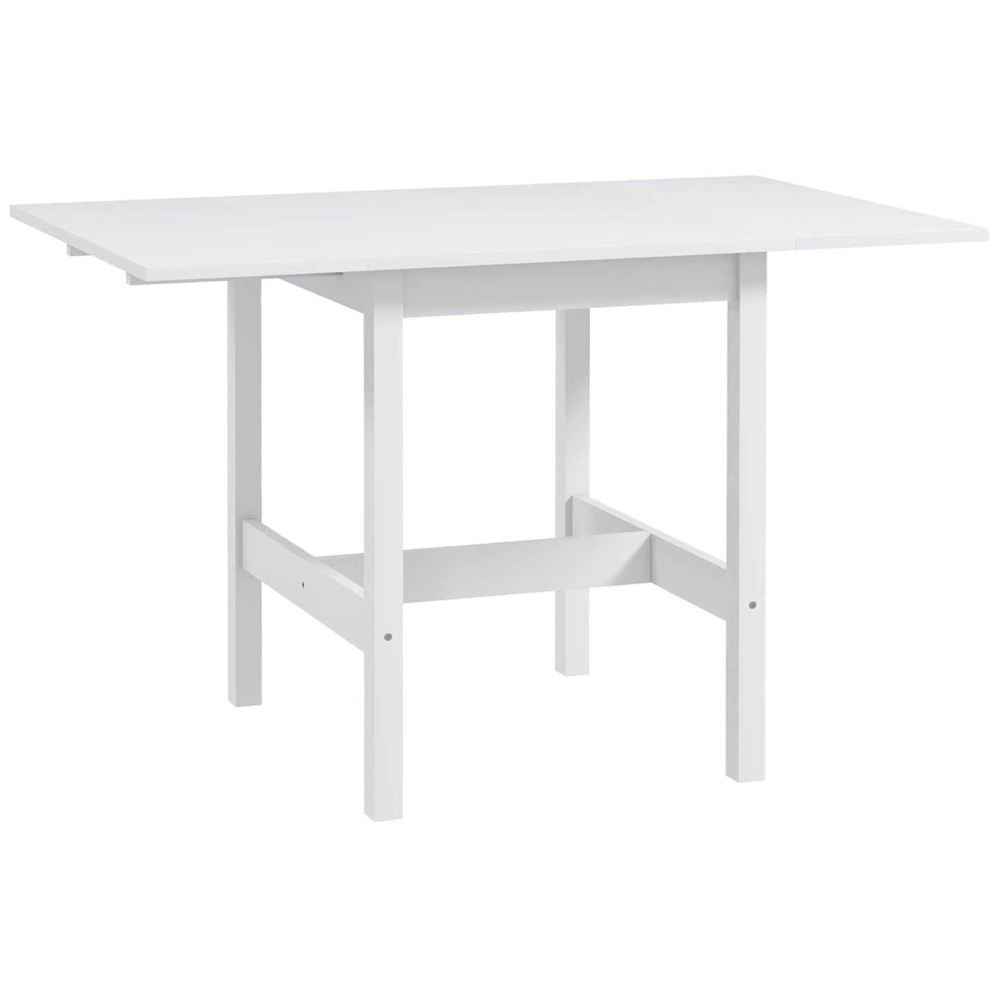 Solid Wood Kitchen Table, Farmhouse Drop Leaf Tables for Small Spaces, Folding Dining Table, White Bar Tables & Dining Tables   at Gallery Canada