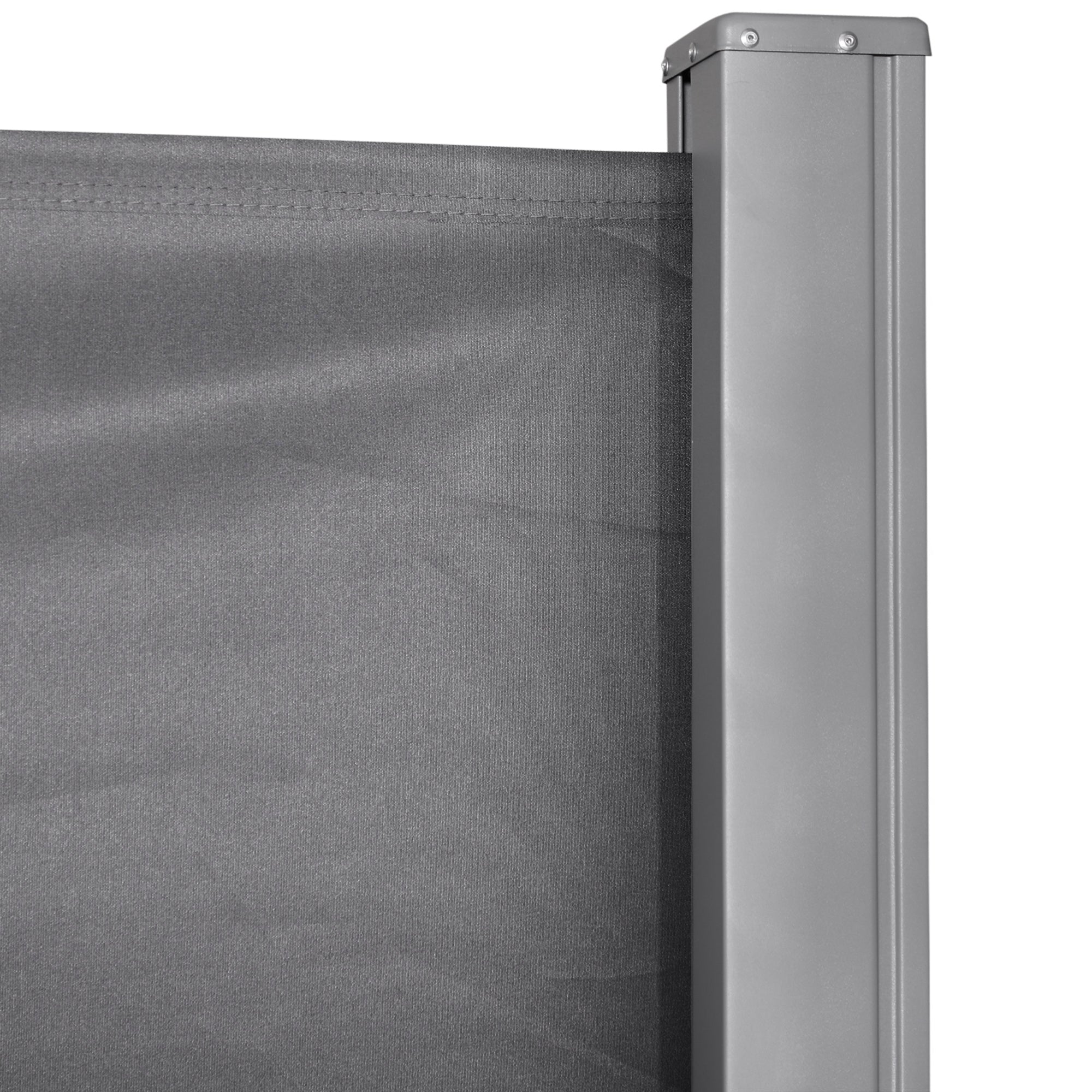 Patio Outdoor Folding Retractable Side Awning Privacy Screen with Resistance to UV Rays &; Wind, 118