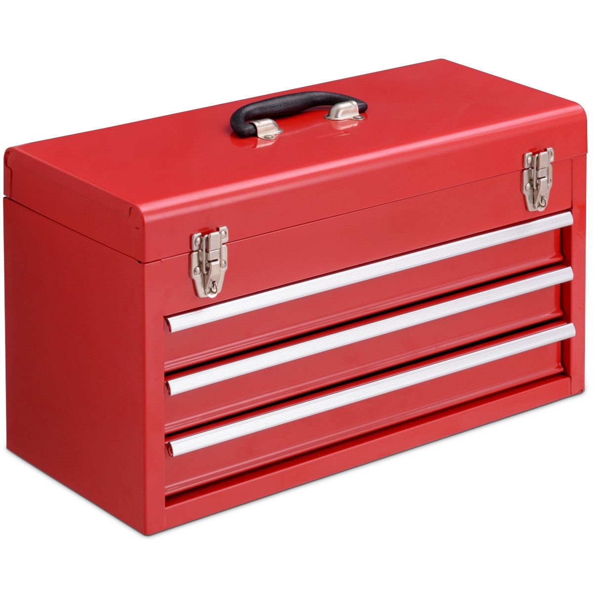 Portable Garage Mechanic Tool Cabinet Box with 3 Drawers, Red Tool Cabinets & Chests at Gallery Canada