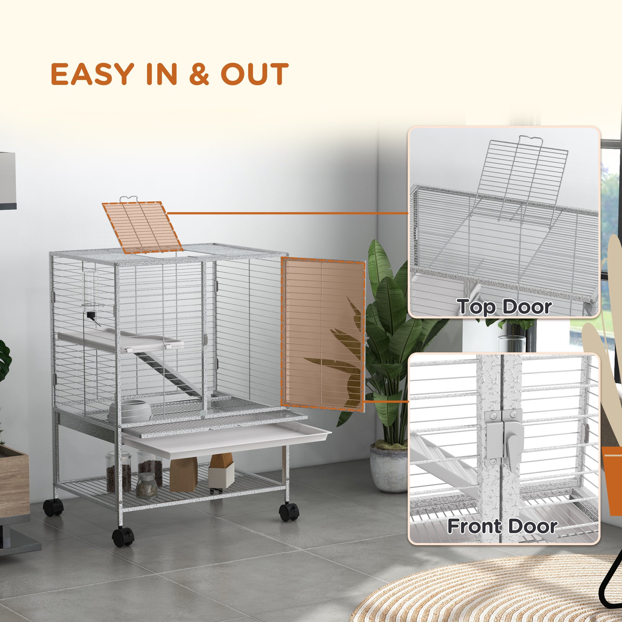 Rolling Small Animal Cage 34