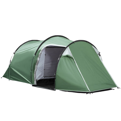 Pop Up Camping Tent with Vestibule Waterproof Tent for 2-3 Person, Dark Green Camping Tents   at Gallery Canada