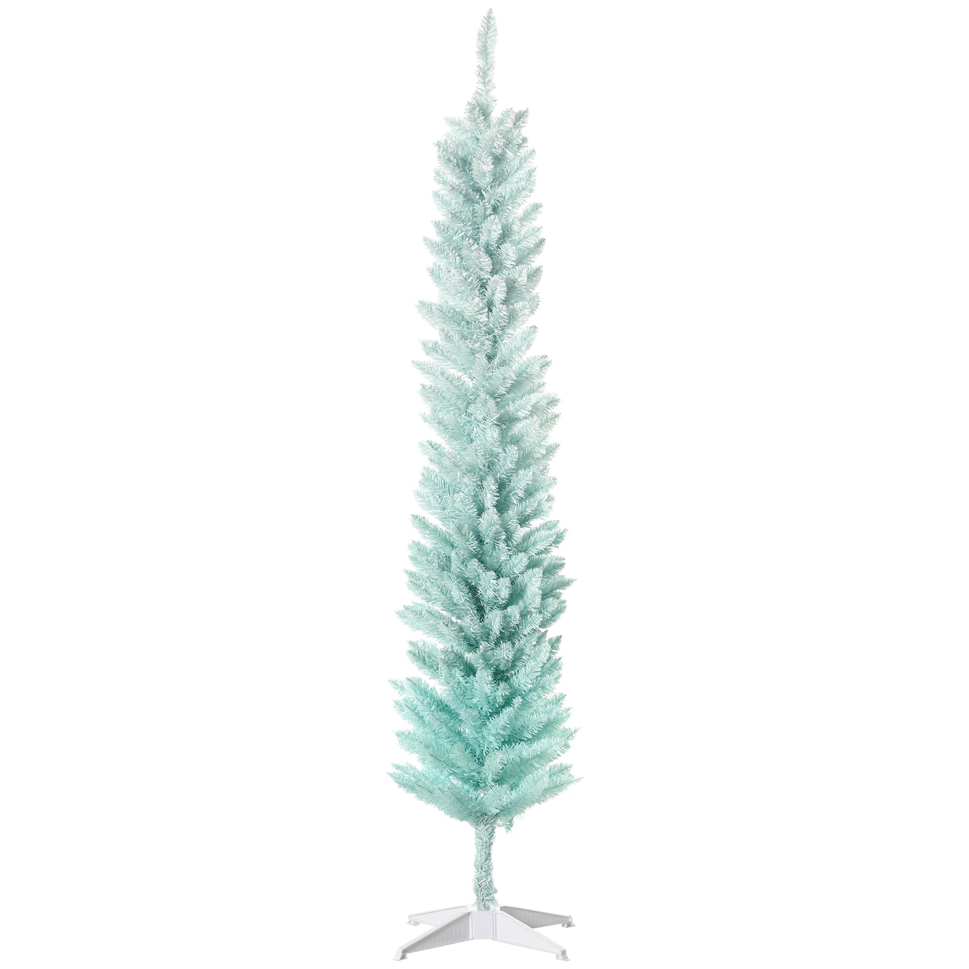 7ft Pencil Christmas Trees, Skinny Artificial Christmas Tree for Xmas Holiday Decor, Gradient Blue Pencil Christmas Trees   at Gallery Canada