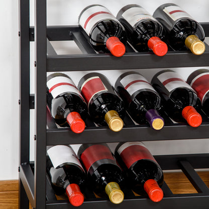 Freestanding Wine Rack, 20-bottle Wine Bar Cabinet, Barker's Rack with Glass Holders and Bottle Storage, Rustic Brown Wine Racks   at Gallery Canada