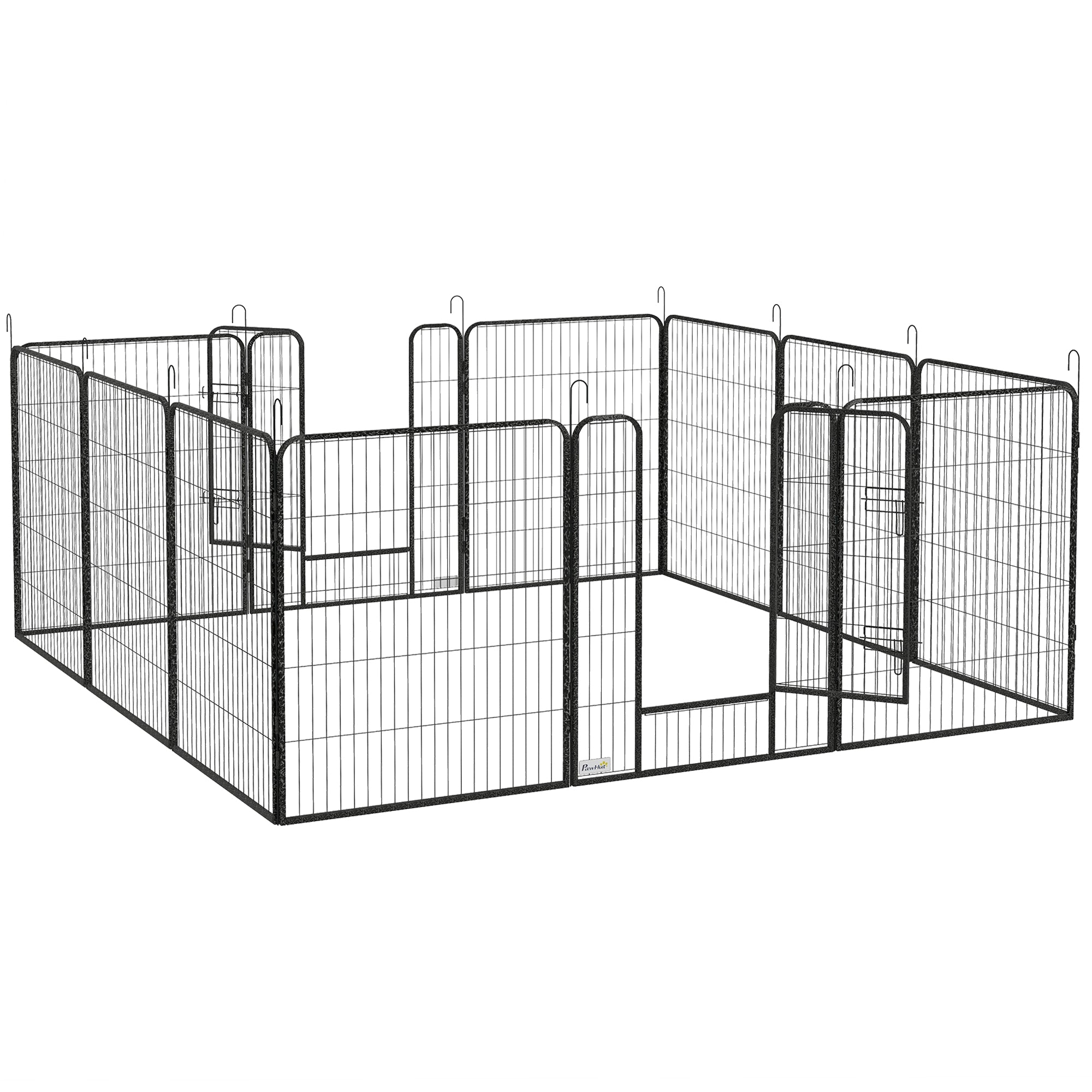 Dog Pen with Gate, 12 Panels Puppy Playpen, Dog Fence, 39