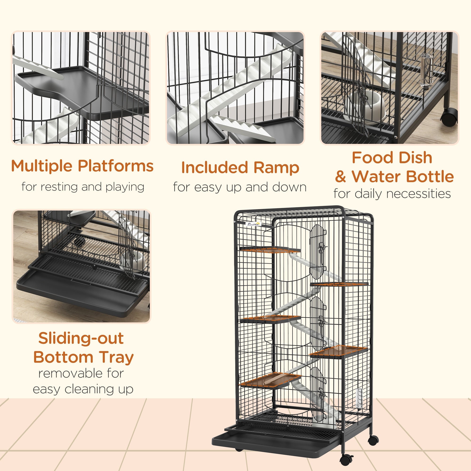 Rolling Small Animal Cage 51.6