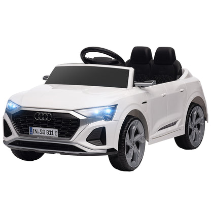 12V Battery Powered Kids Electric Car, Audi Q8 etron Sportback Licensed Ride on Car w/ Remote Control, White Electric Toy Cars   at Gallery Canada