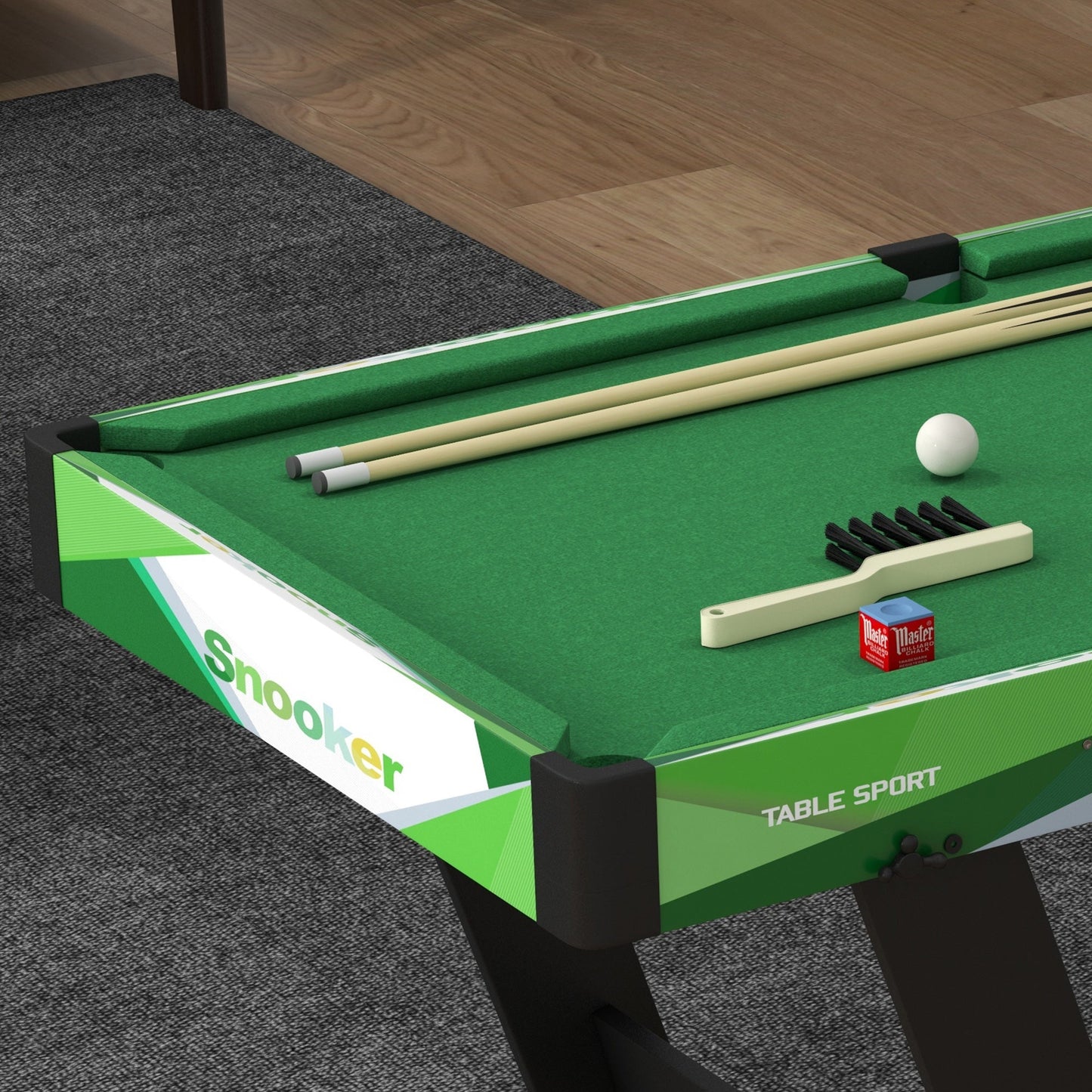 41" Mini Pool Table Set Folding Billiard Table with 2 Cues, 16 Balls, Chalk, Triangle, Brush, Green Game Tables   at Gallery Canada