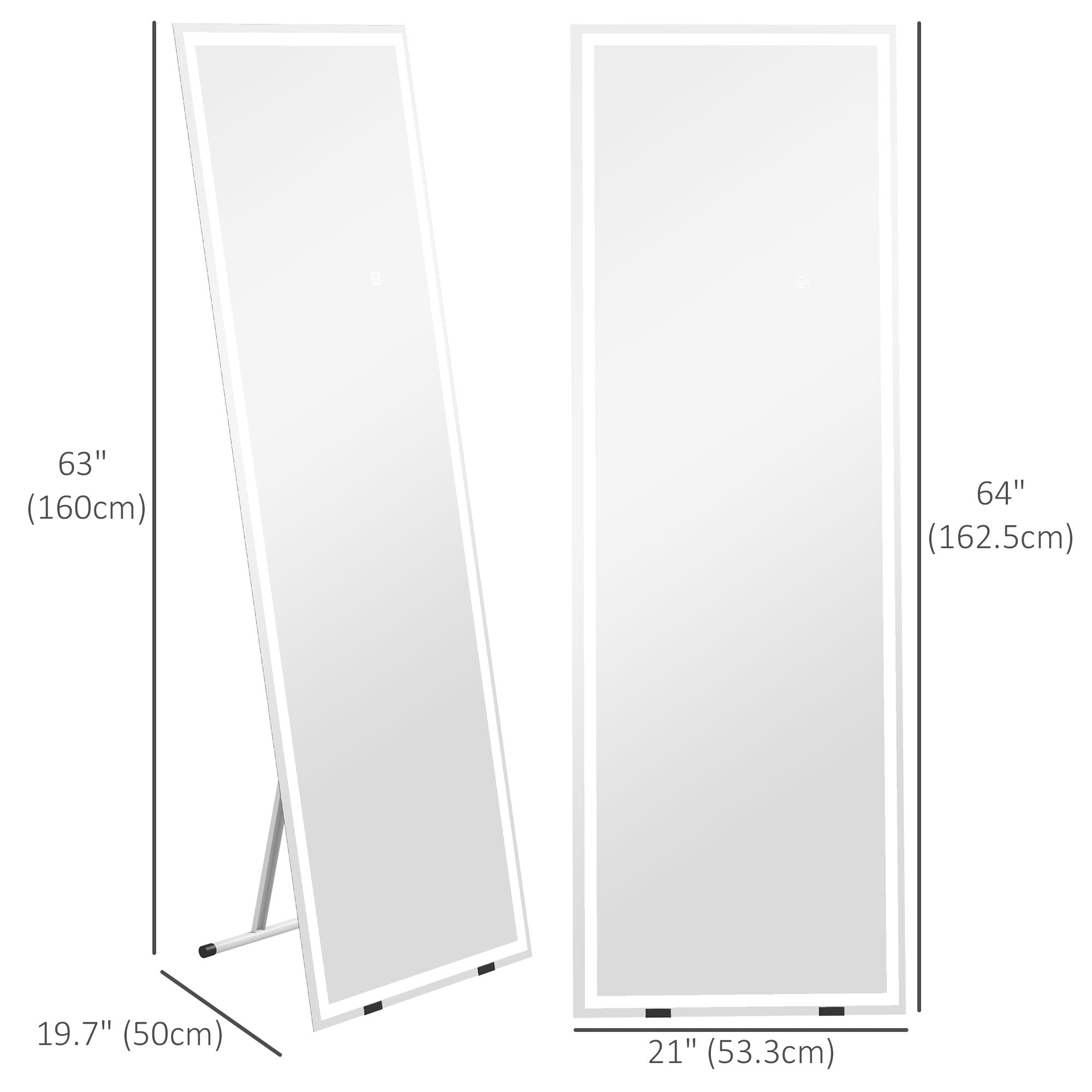 Standing Mirror with LED Lights, 64