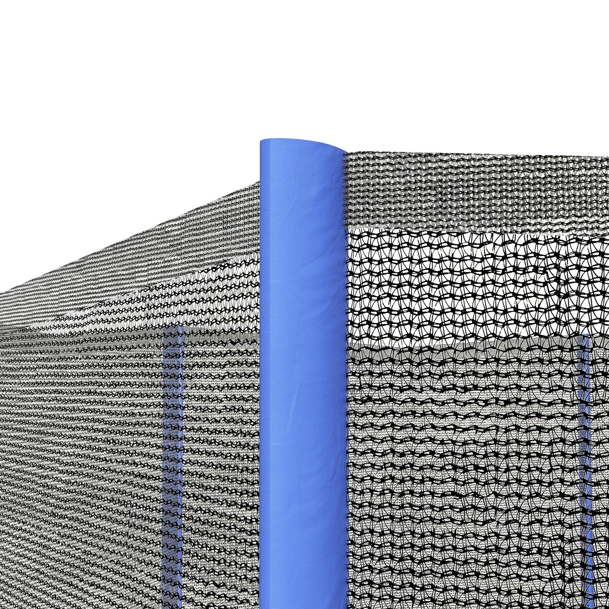 Weather-Resistant Trampoline Net for 14ft Round Trampoline, 8 Poles, Zippered Entrance, Blue and Black Trampolines   at Gallery Canada