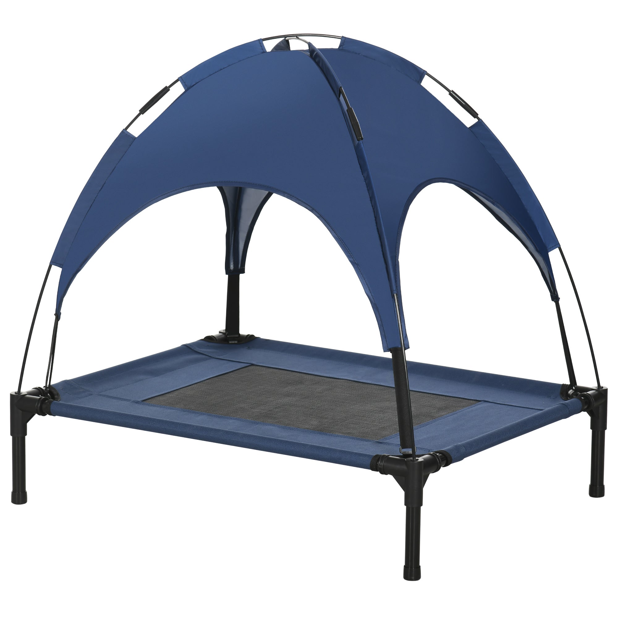 Elevated Cooling Pet Bed Portable Raised Dog Cot with Canopy for Medium Sized Dogs, Dark Blue Elevated Dog Beds Multi Colour  at Gallery Canada