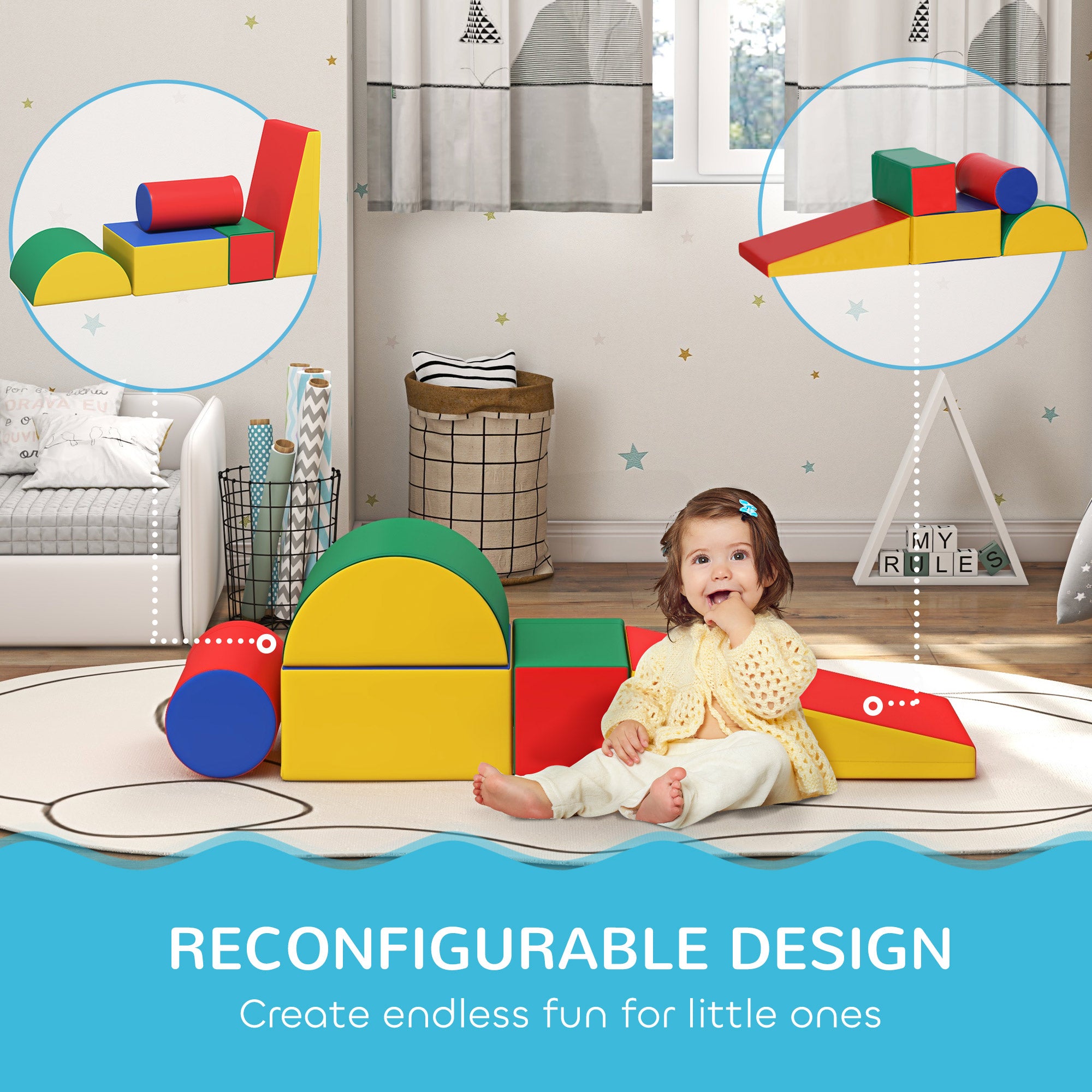 5 Piece Climb and Crawl Activity Playset Soft Safe Foam for Toddler Learning Toy Baby Gym & Playmats at Gallery Canada