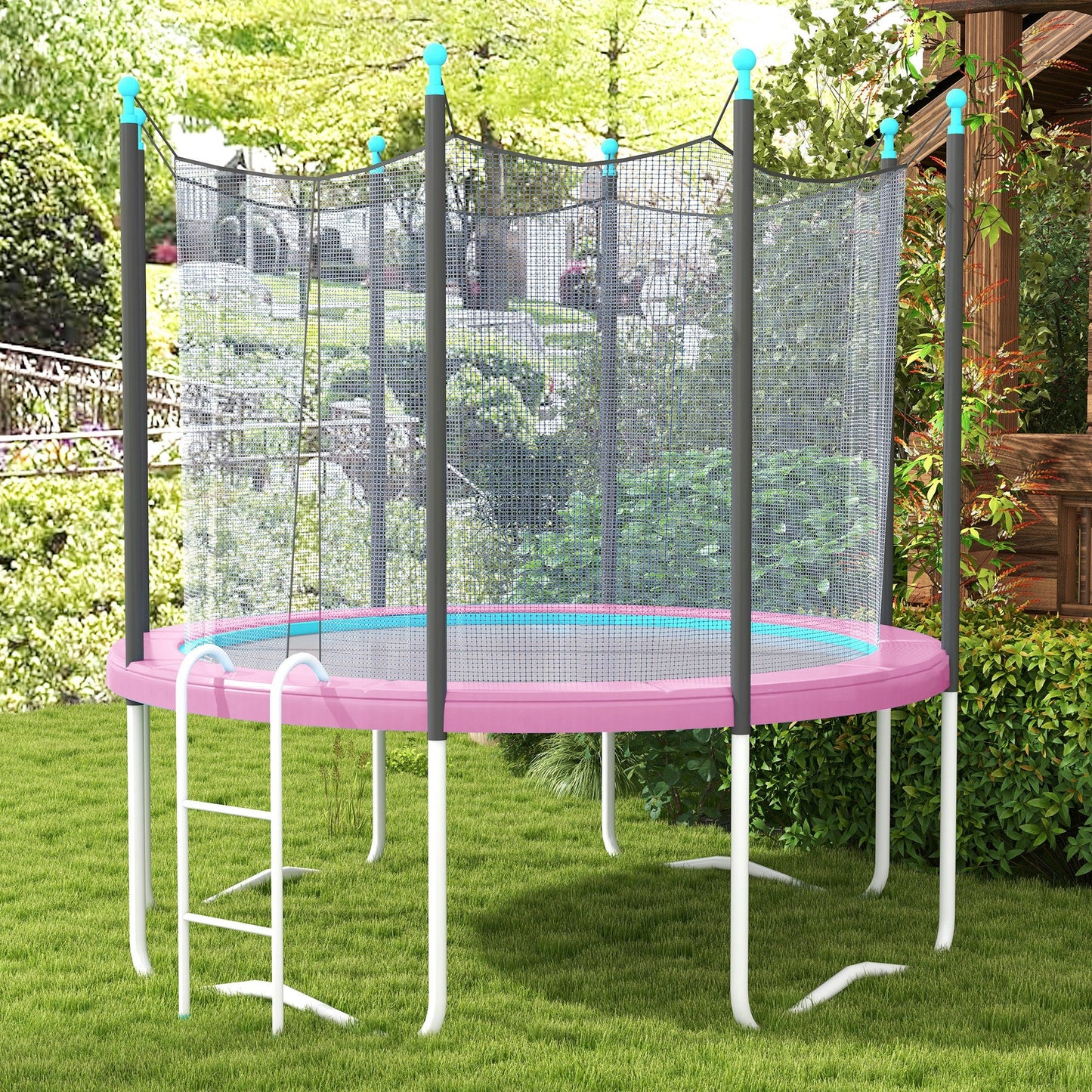 8FT Trampoline Spring Cover, Trampoline Pad Replacement, Waterproof and Tear-Resistant, All-Weather Trampoline Accessories, No Holes for Poles, Pink Trampolines   at Gallery Canada