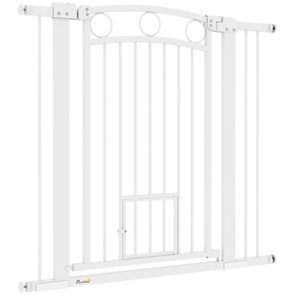 38" Extra Tall Dog Gate w/ Cat Door, 2 Extension Kits, for Doorways, Hallways, Stairways, 30"-41" Width Houses, Kennels & Pens at Gallery Canada