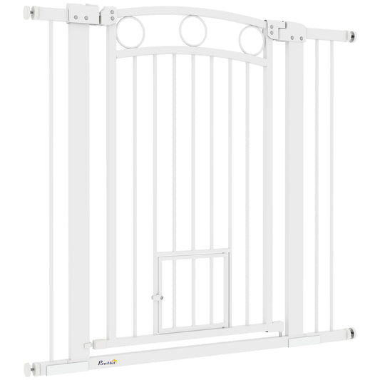 38" Extra Tall Dog Gate w/ Cat Door, 2 Extension Kits, for Doorways, Hallways, Stairways, 30"-41" Width Houses, Kennels & Pens at Gallery Canada