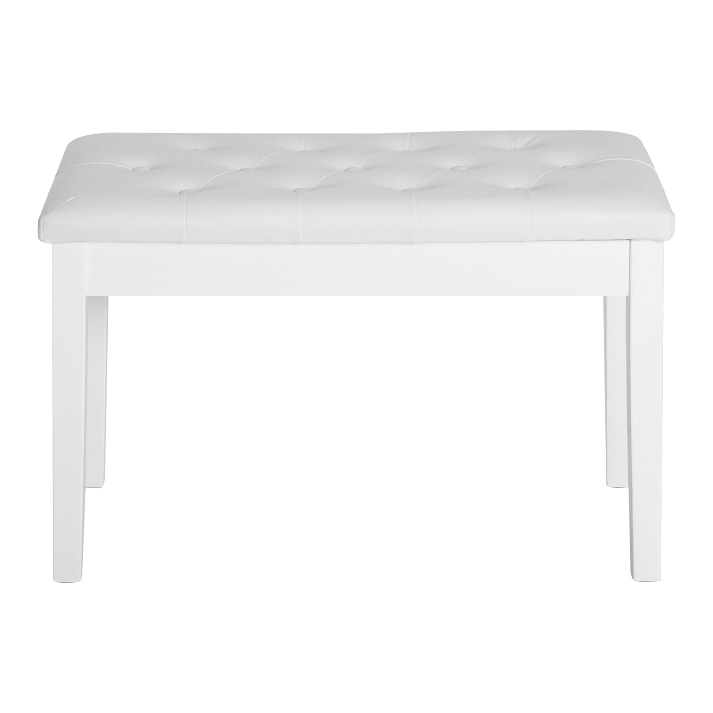 30" Padded Storage Piano Bench Artist Keyboard Seat Faux Leather (White) Piano Benches   at Gallery Canada