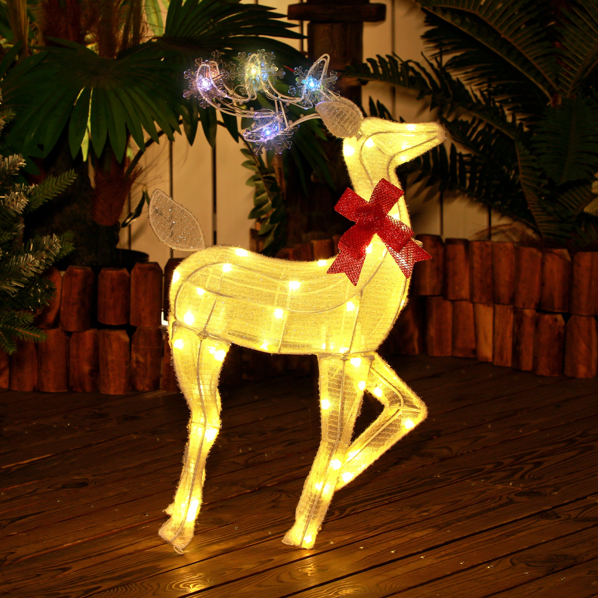 Light Up Reindeer Yard Decoration, Lighted Deer Christmas Decoration for Indoor, Outdoor, Garden, Lawn, White Christmas Deer Lights   at Gallery Canada