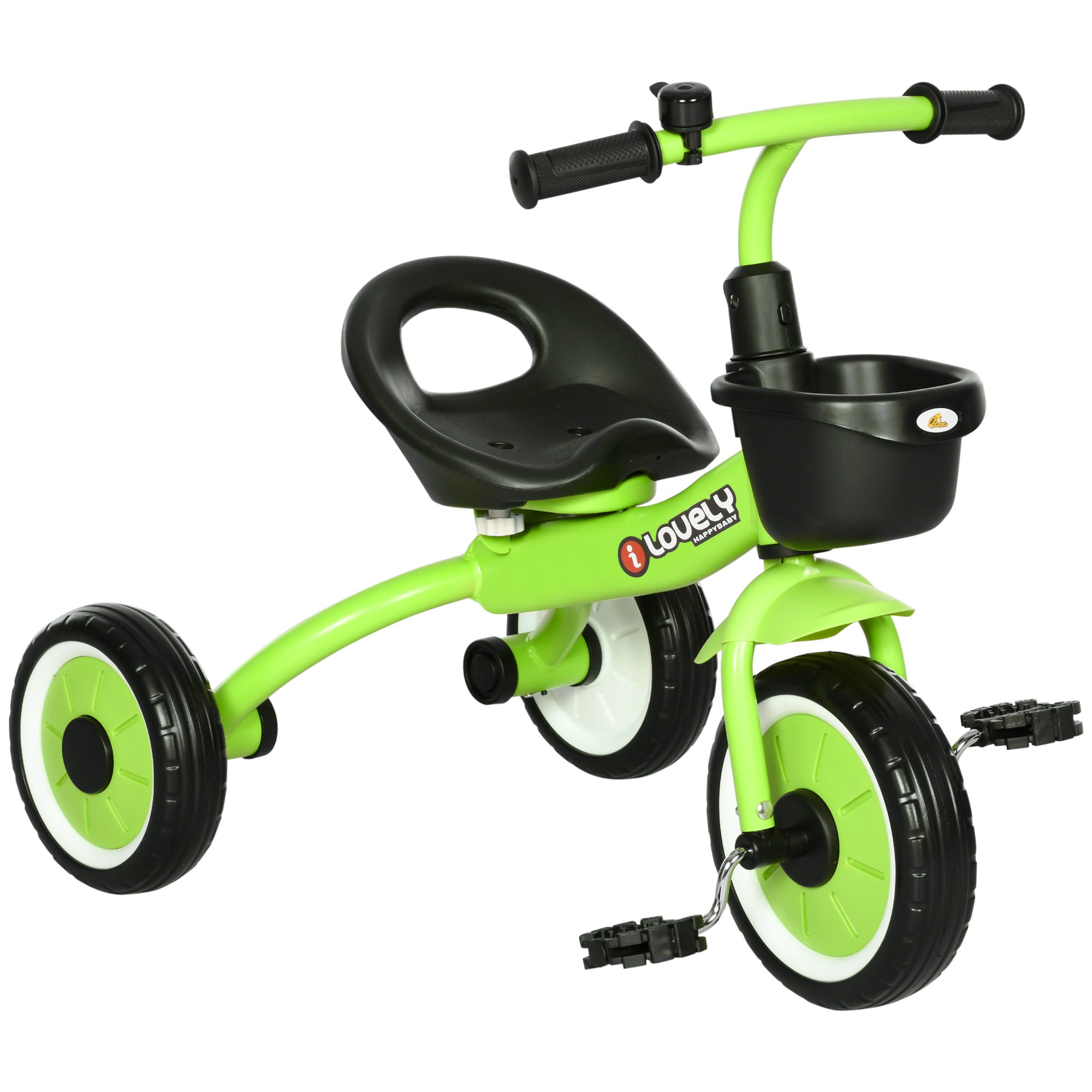 Tricycle for Toddler 2-5 Year Old Girls and Boys, Toddler Bike with Adjustable Seat, Basket, Bell, Green Tricycles for Kids at Gallery Canada