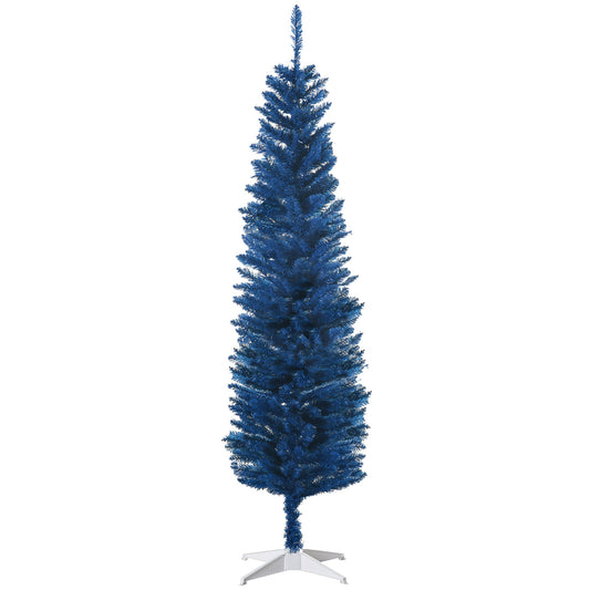 6ft Pencil Christmas Trees, Artificial Christmas Tree for Xmas Holiday Decor, Deep Blue - Gallery Canada