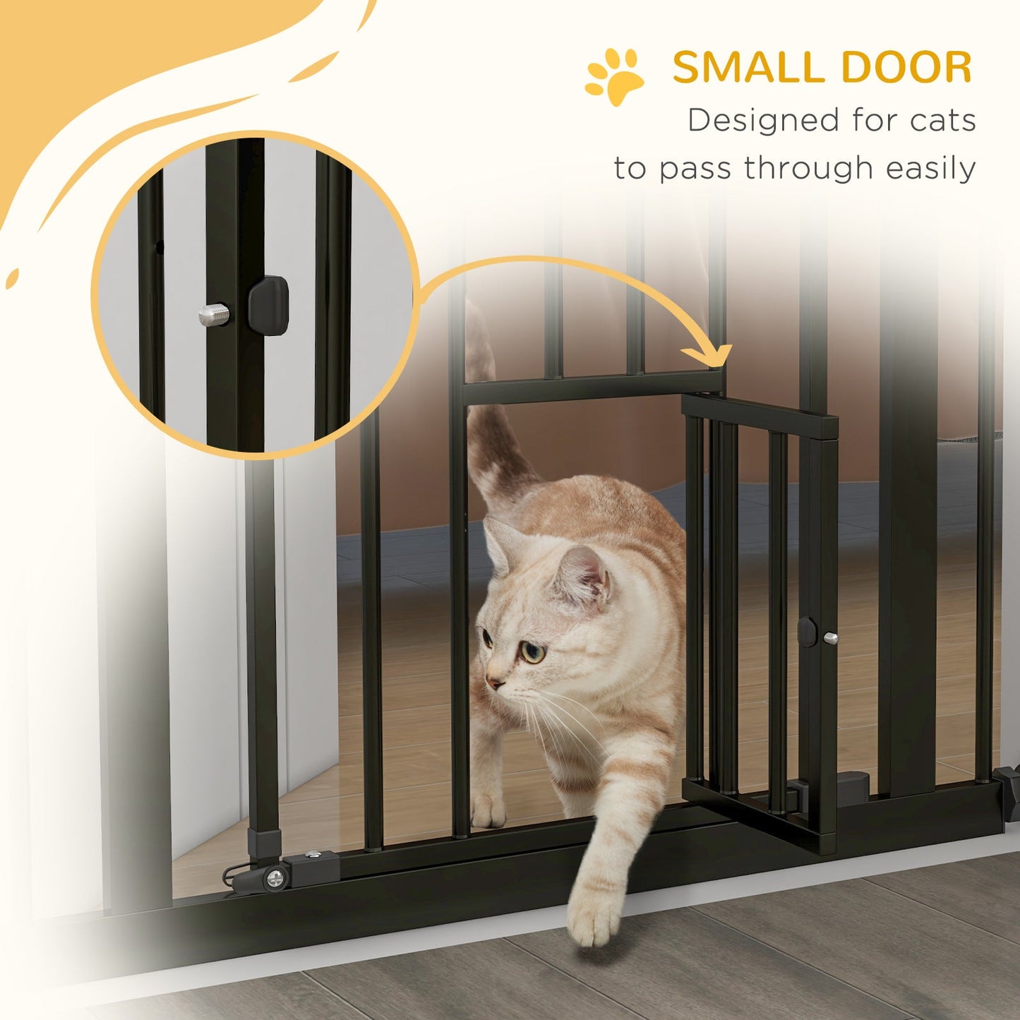 36" Easy Open Indoor Dog Gates for Doorways, House, Stair - Black Houses, Kennels & Pens at Gallery Canada