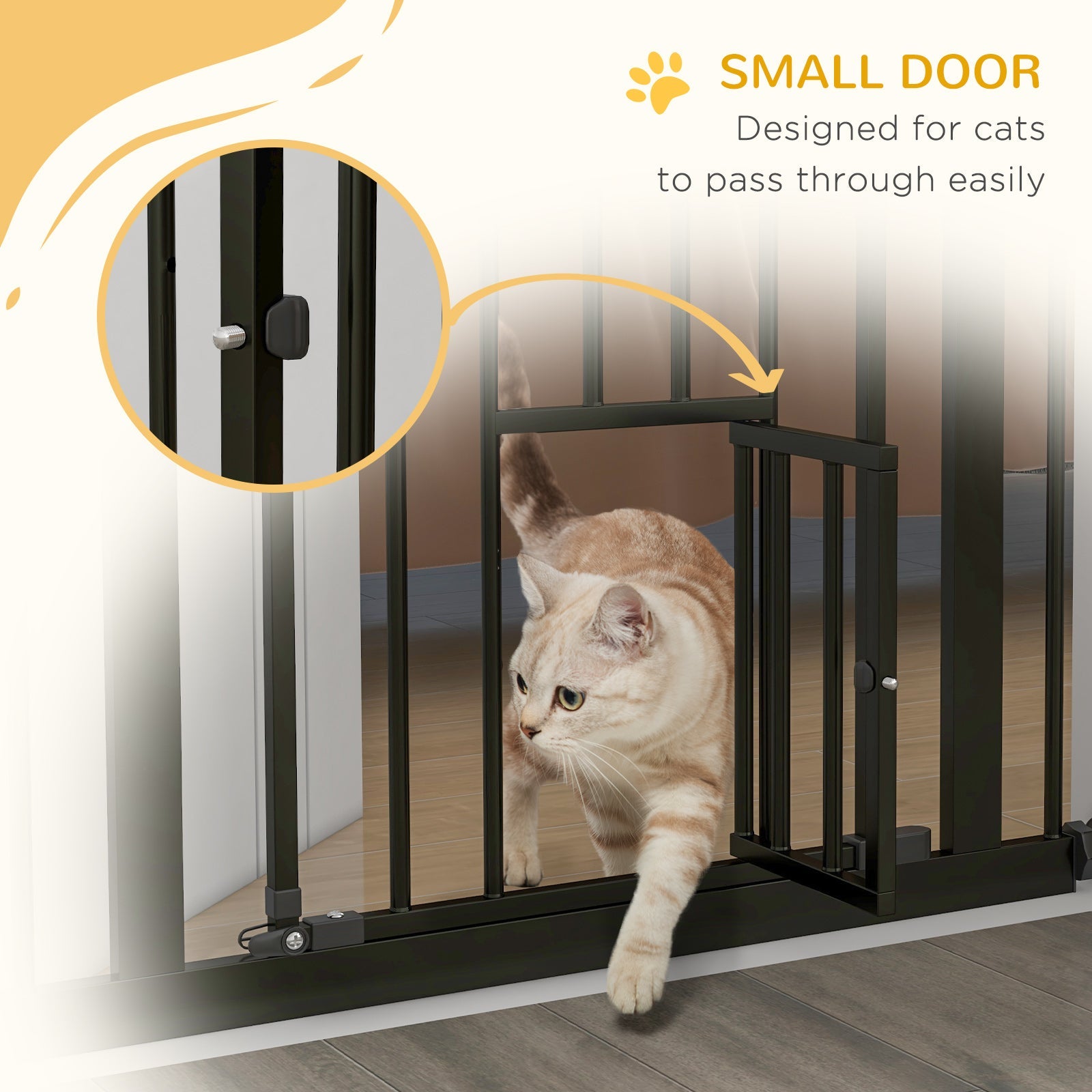 36" Easy Open Indoor Dog Gates for Doorways, House, Stair - Black Houses, Kennels & Pens   at Gallery Canada