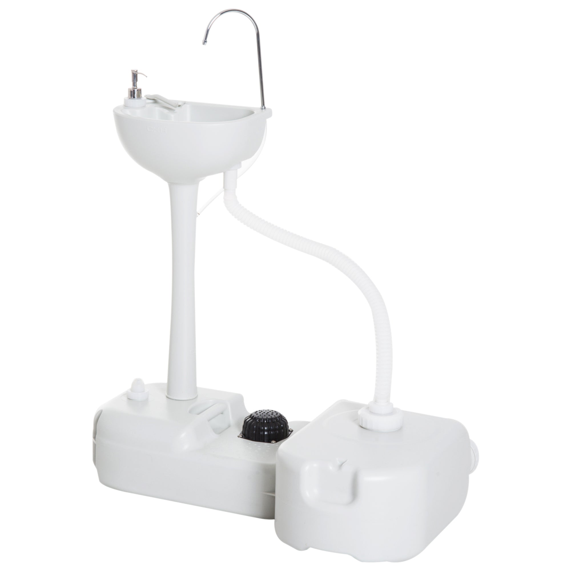 Portable Camping Sink Hand Wash Station Basin with 17L Water Tank, 24L Recovery Tank, Soap Dispenser and Towel Holder Camping Sinks at Gallery Canada
