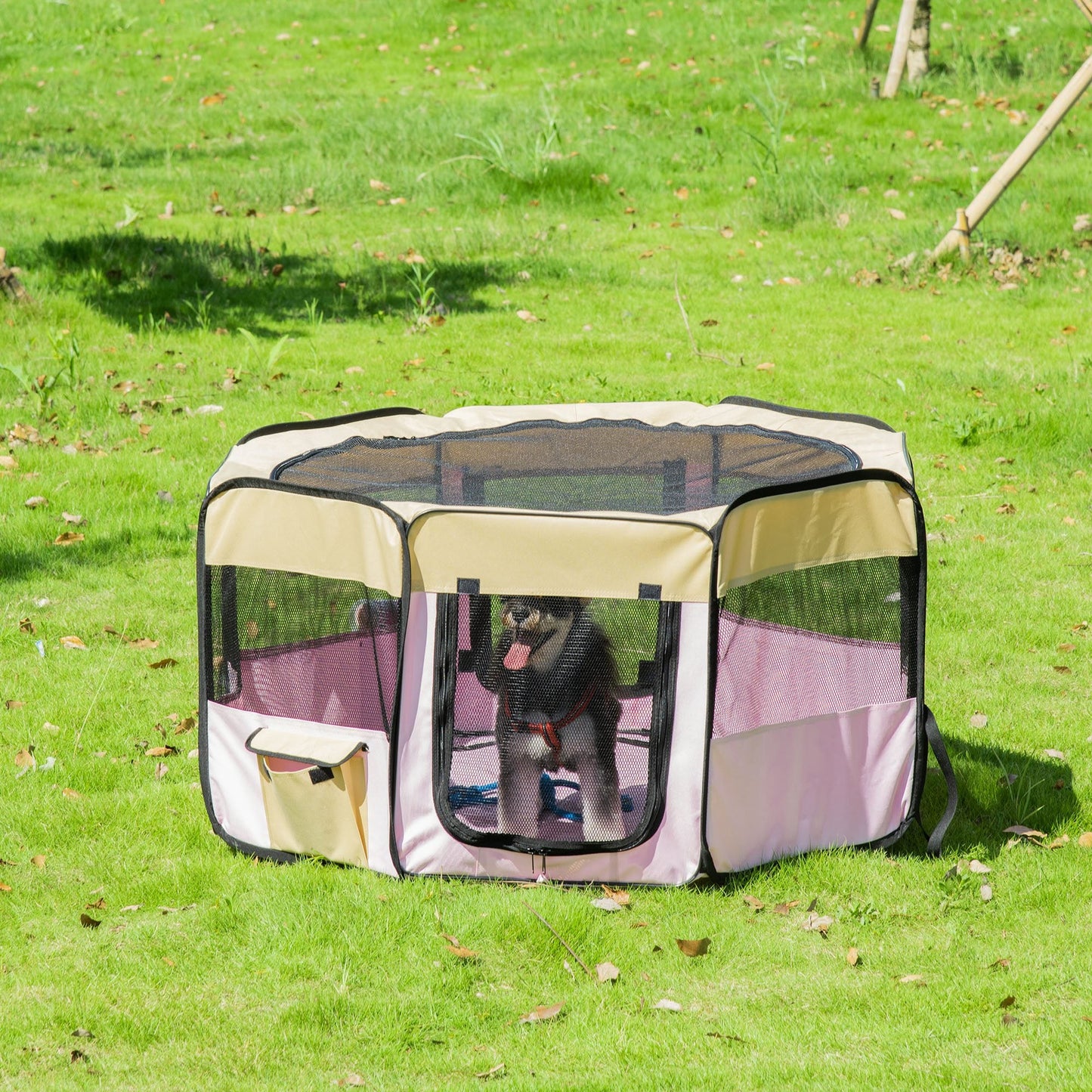 49-inch Large Exercise Puppy Pet Playpen Portable Dog Cat Pet Play Pen Pet Cage Tent Kennel Crate Pink Carry Bag Included Houses, Kennels & Pens   at Gallery Canada