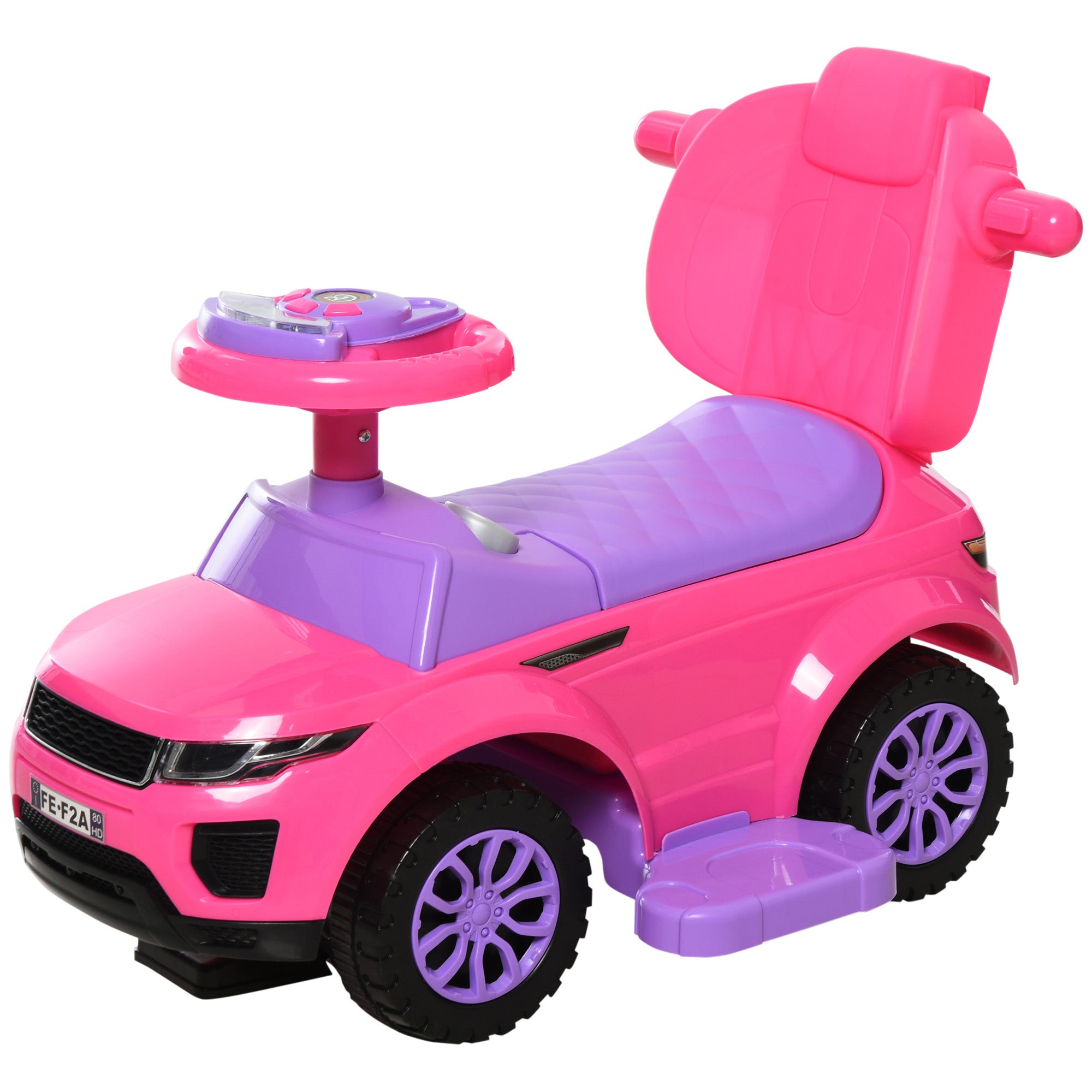2 In 1 Kid Ride on Push Car Stroller Sliding Ride on Car with Horn Music Light Function Secure Bar Ride on Toy for Boy Girl Toddlers 1-3 Years Old Pink Push Cars for Toddlers at Gallery Canada