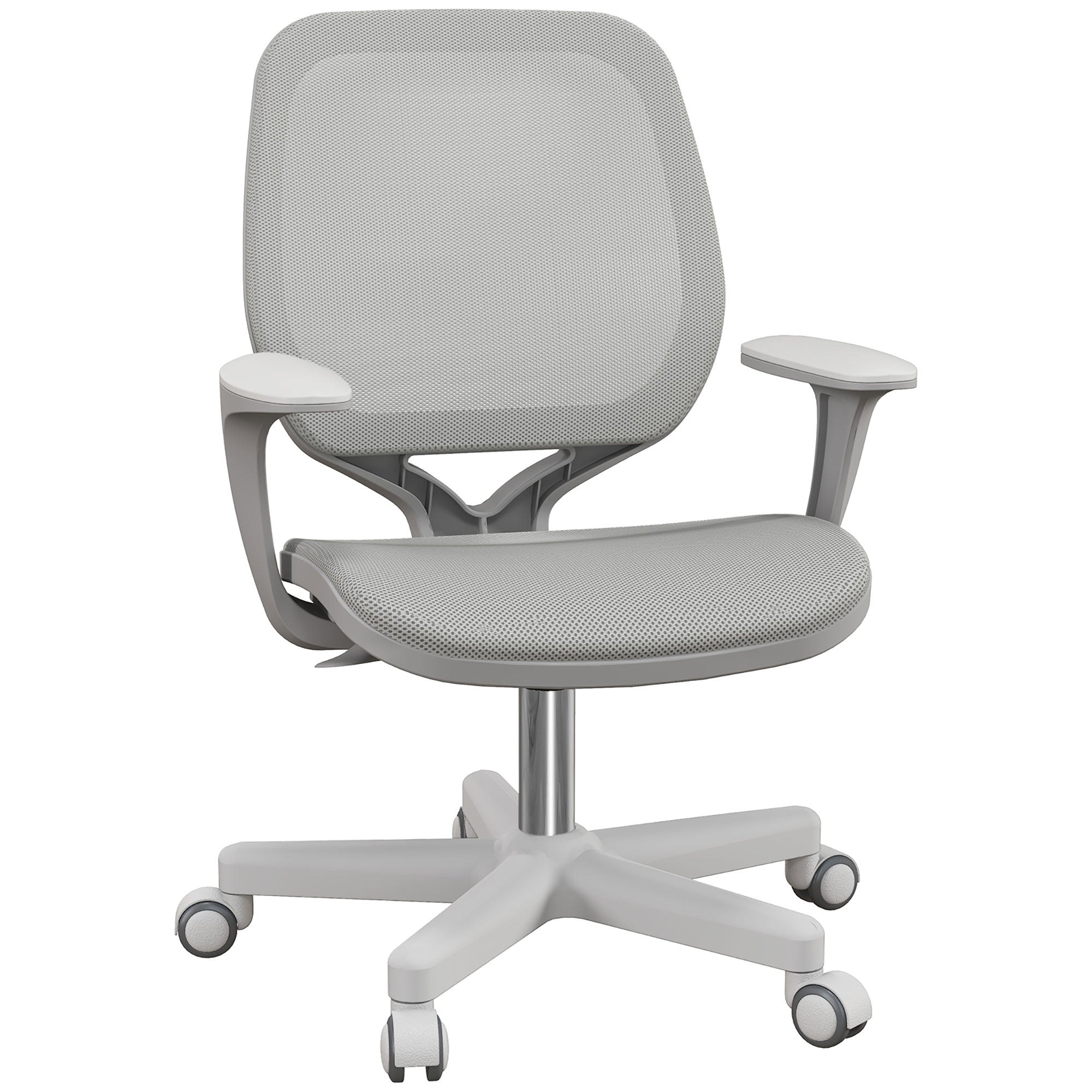 Office Chair, Small Computer Desk Chair with Mesh Back, Swivel Security Castors, Arm, Grey Office Chairs Grey at Gallery Canada
