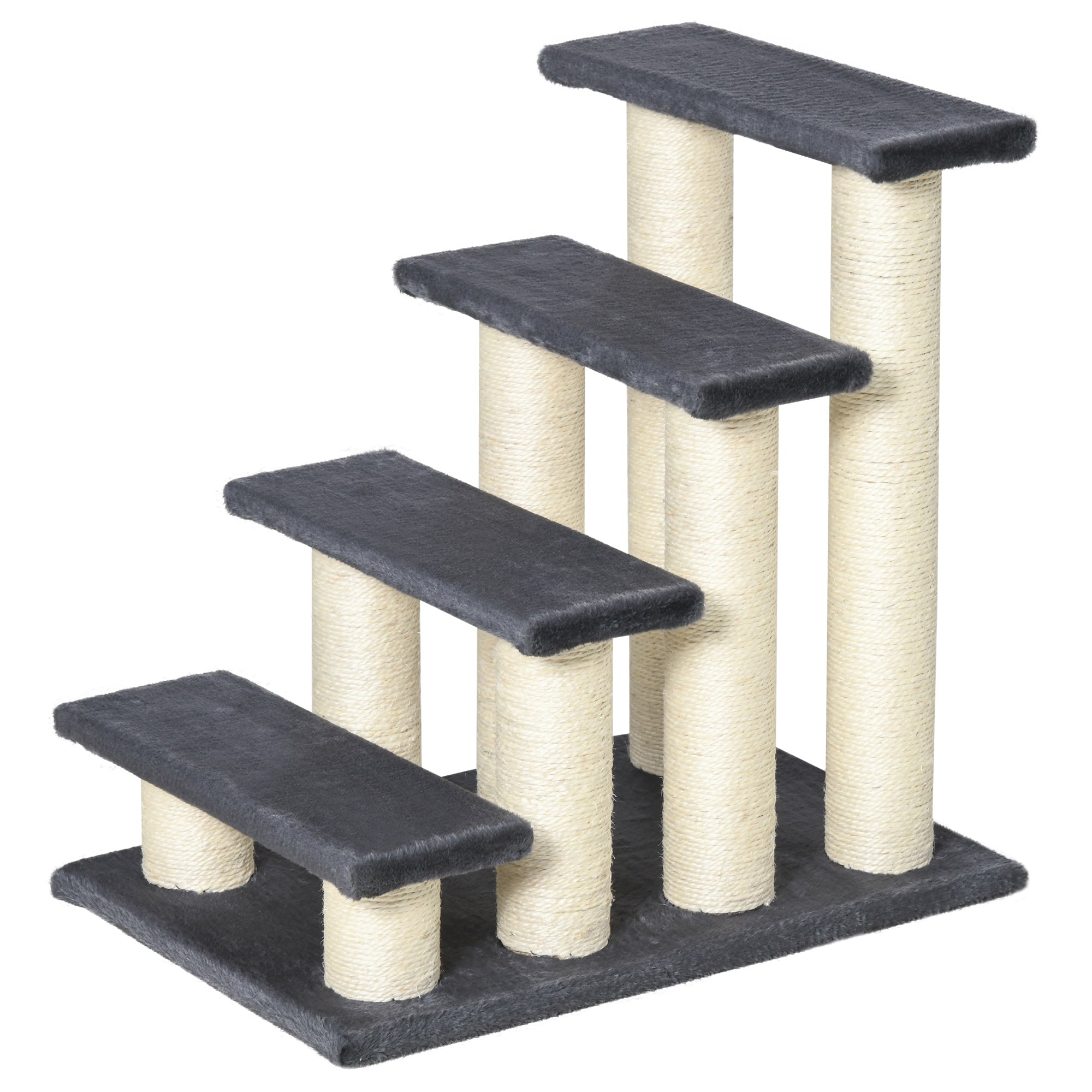 Cat Trees 4 Tier Pet Stairs Dog Cat 4 Steps Kitty Scatching Post Cat Scratch Furniture Dark Grey Cat Stairs at Gallery Canada