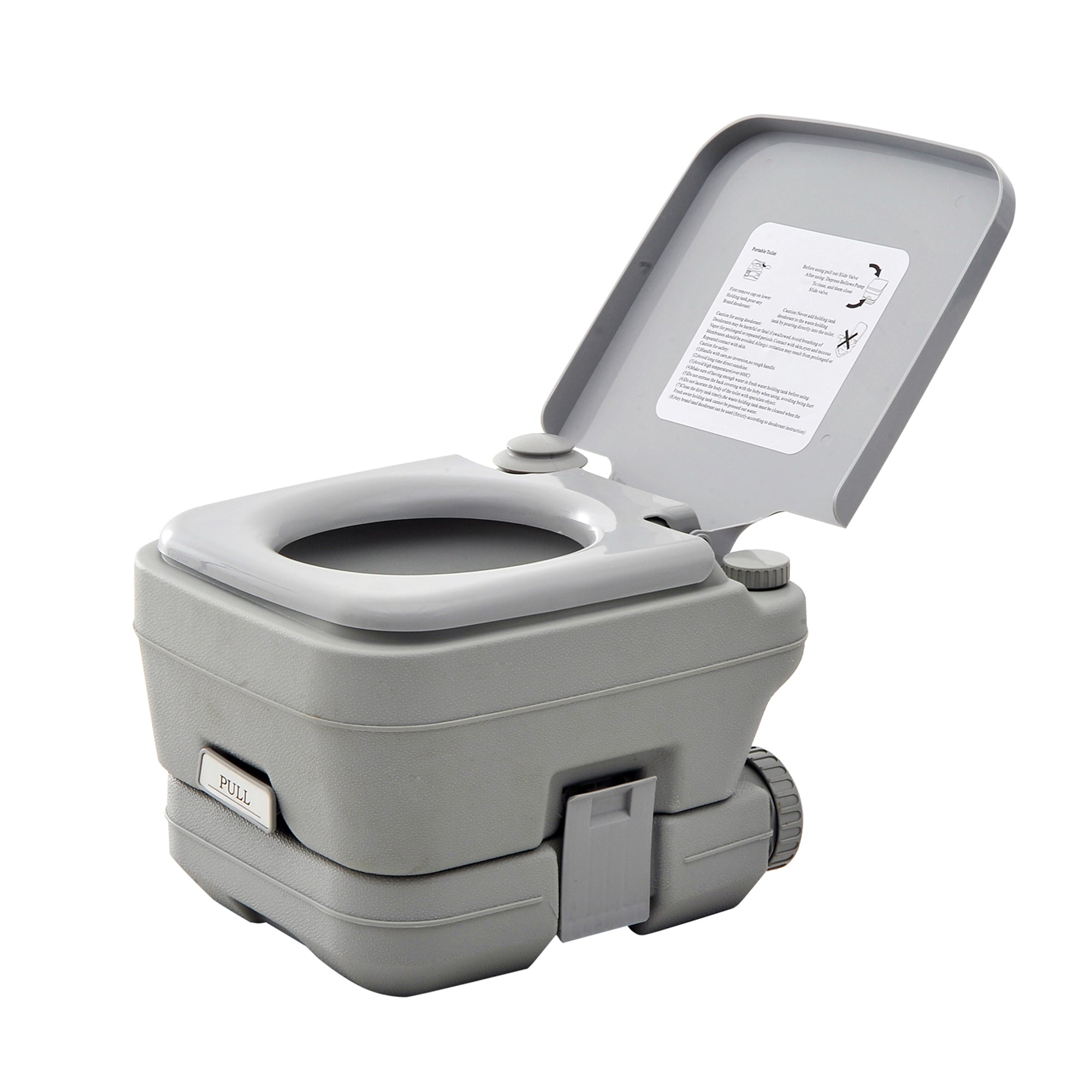 Outdoor Portable Travel Toilet Flushable Tank for Camping Boating Roadtripping 2.6 Gallon (10L) Camping Toilets Grey  at Gallery Canada