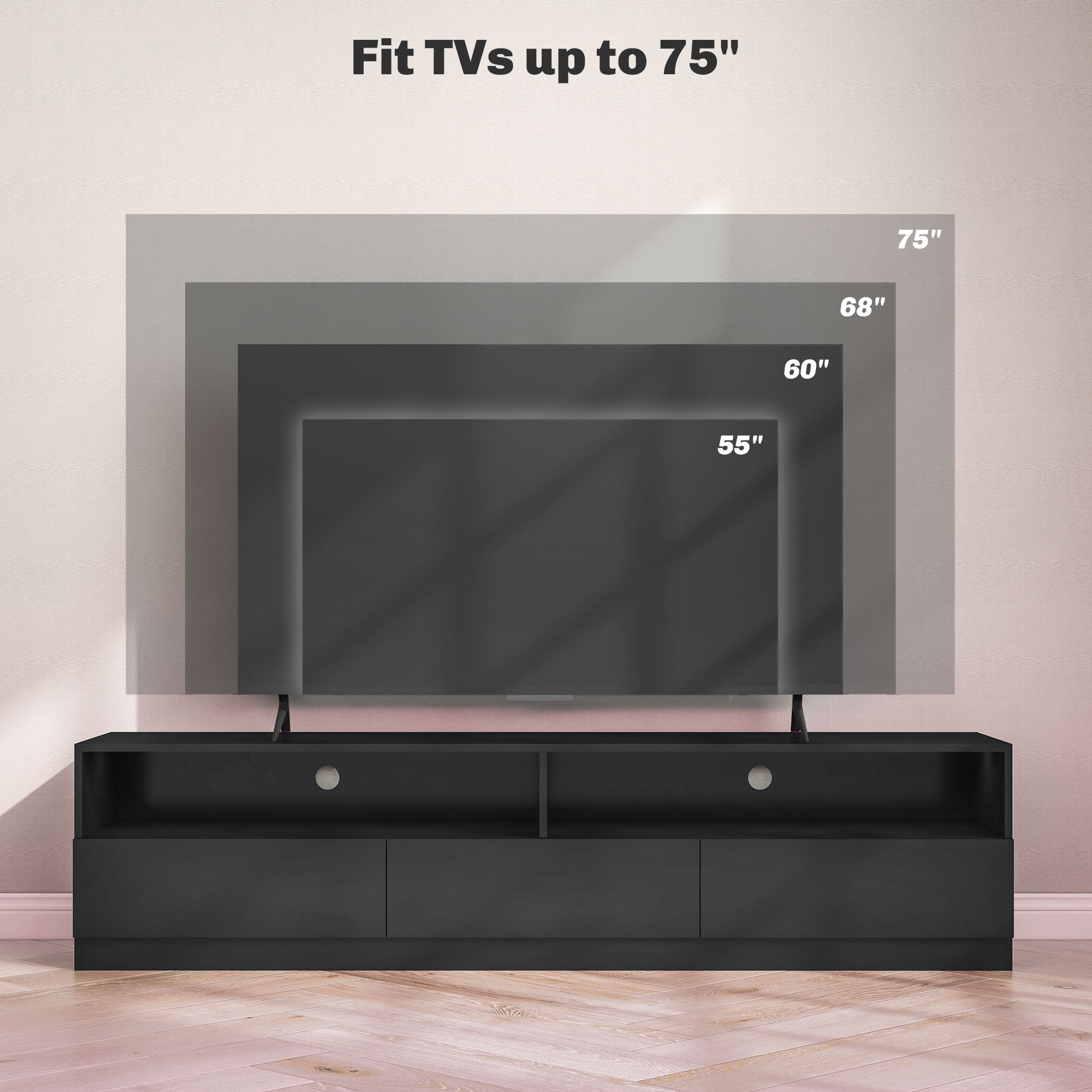 LED Lighted TV Stand for TVs up to 75