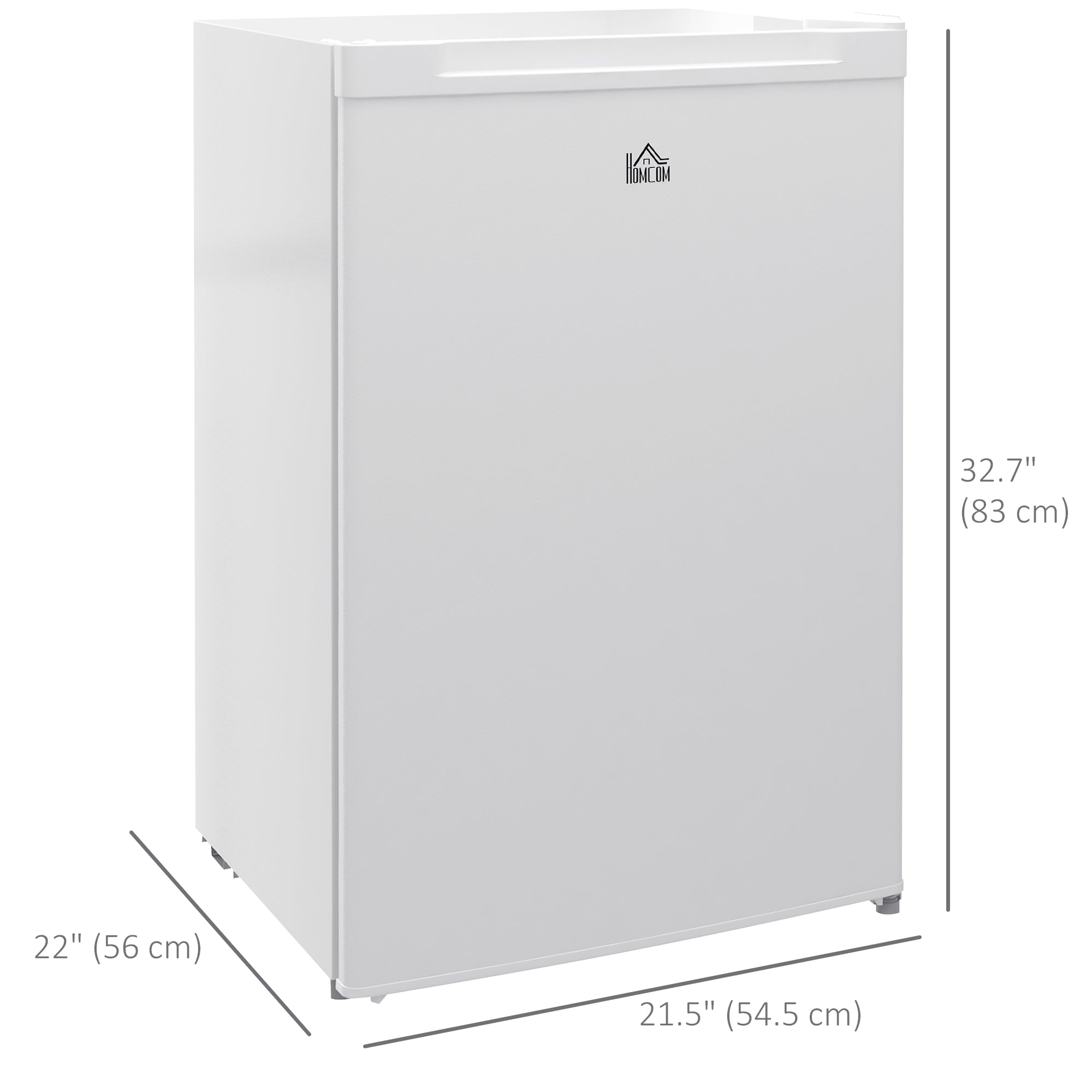 Upright Freezer, 3 Cu.Ft Mini Freezer with Reversible Single Door, Adjustable Thermostat for Home, Dorm, White Small Kitchen Appliances   at Gallery Canada