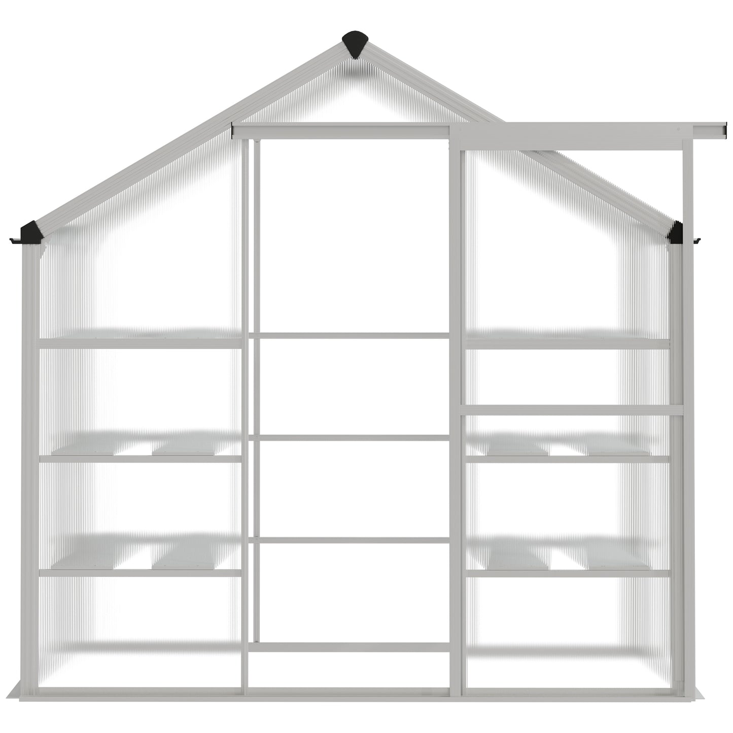 6.3' x 2.3' x 6.1' Outdoor Walk-in Greenhouse with 3-Tier Shelves, Garden Polycarbonate Green House Plants Flower Cold Frame with Aluminum Frame Walk In Greenhouses at Gallery Canada