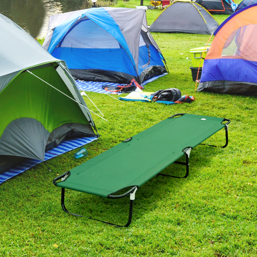Folding Camping Cot for Adults Portable Outdoor Sleeping Bed for Office Beach Home, Green