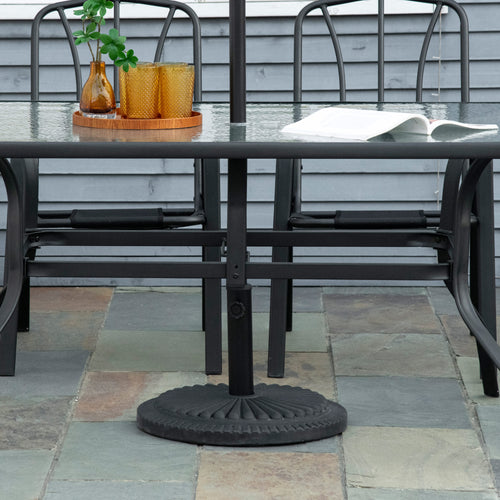 Patio Umbrella Base Stand, Round Cement Parasol Holder for Outdoor, Patio, Garden, Beach, Fits Φ1.4