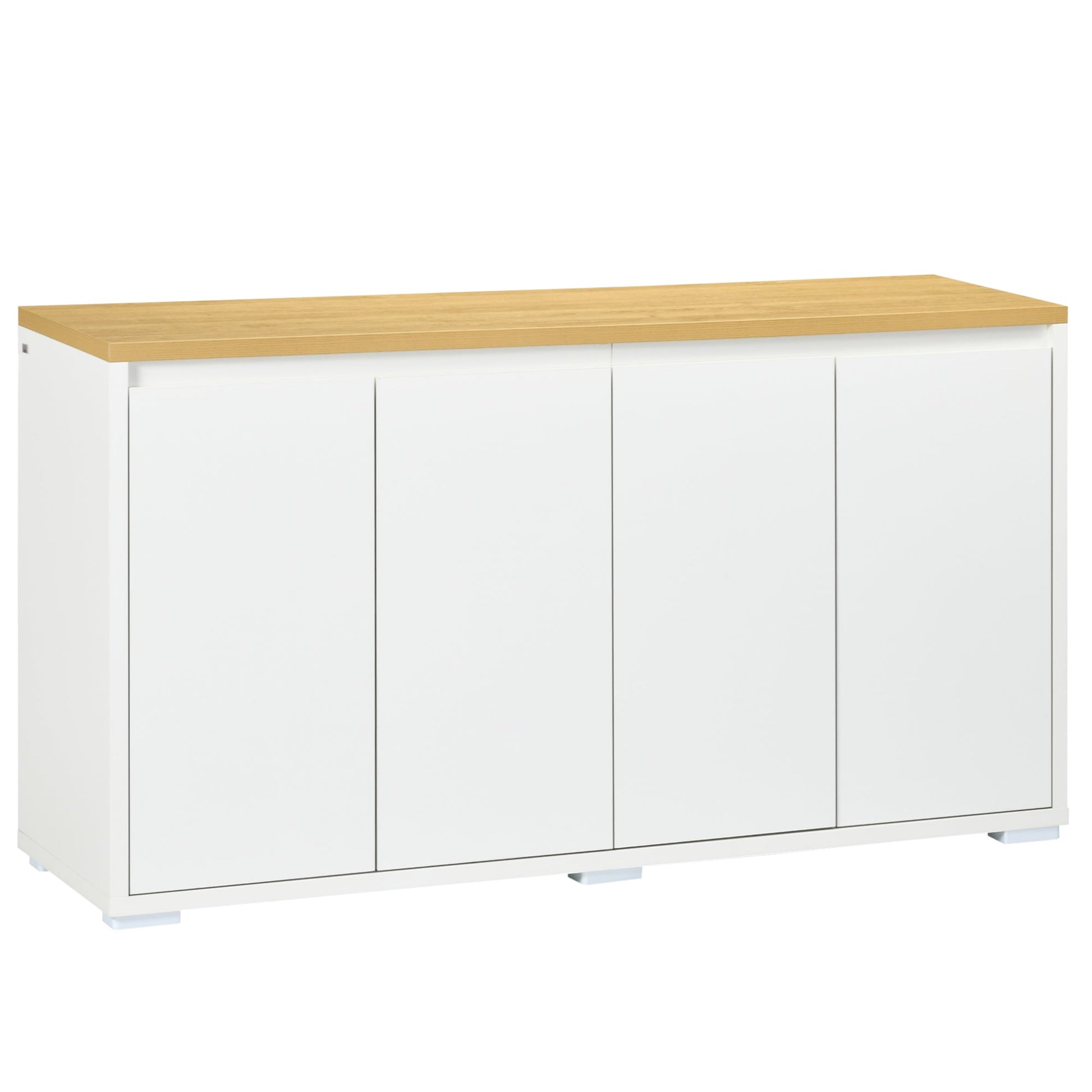 Sideboard Cabinet, Buffet Table with 2 Double Door Cupboards and Adjustable Shelves for Living Room, Entryway, White Bar Cabinets Multi Colour  at Gallery Canada