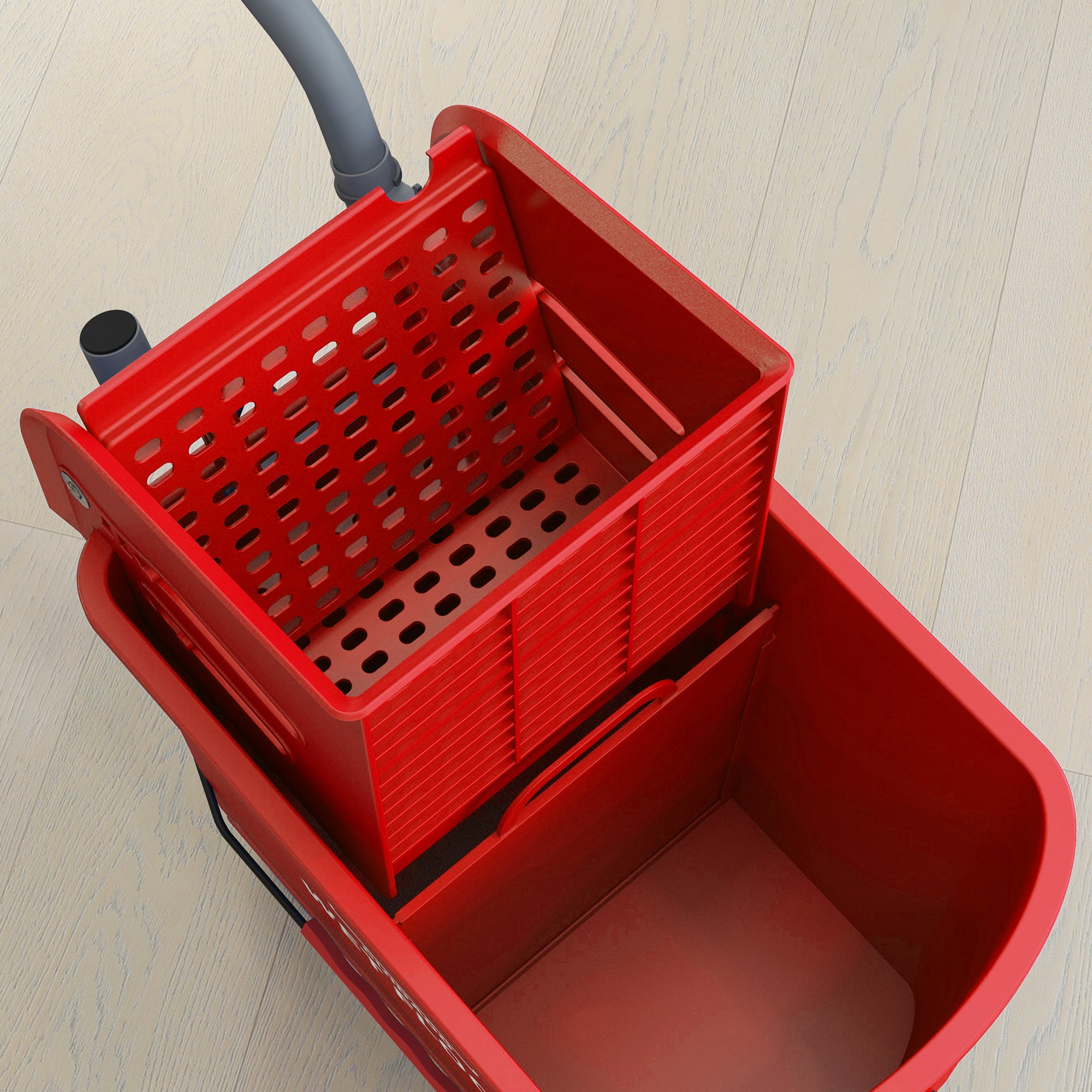 Mop Bucket with Wringer, Mop Bucket on Wheels for Floor Cleaning, 5 Gallon, Separate Dirty and Clean Water, Red Household Supplies at Gallery Canada