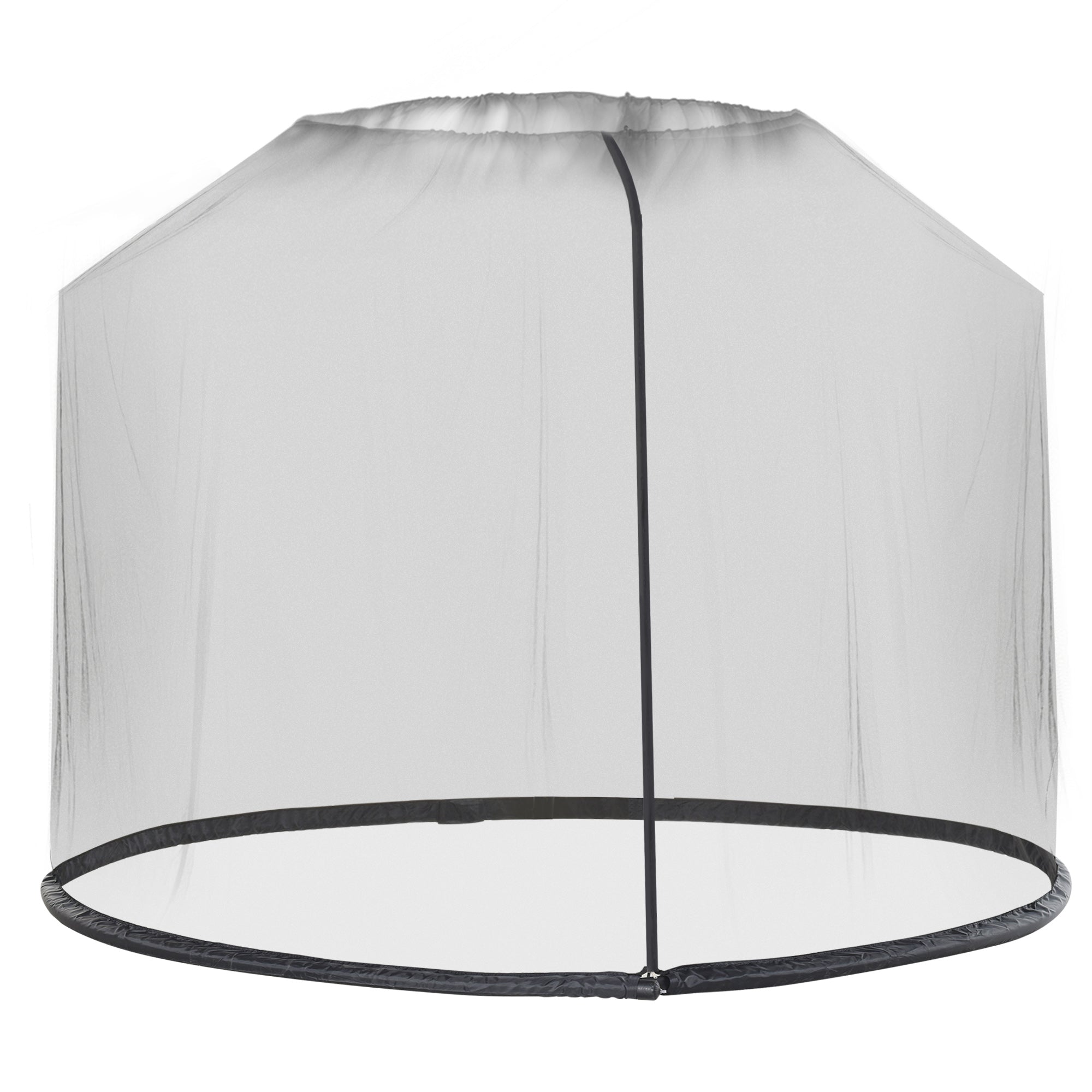 Outdoor Patio 7.5ft Umbrella Table Screen Mosquito Bug Net, Garden Large Umbrella Cover Netting with Zippered Door, Black (Mosquito Netting ONLY) Gazebo Sidewalls Black at Gallery Canada