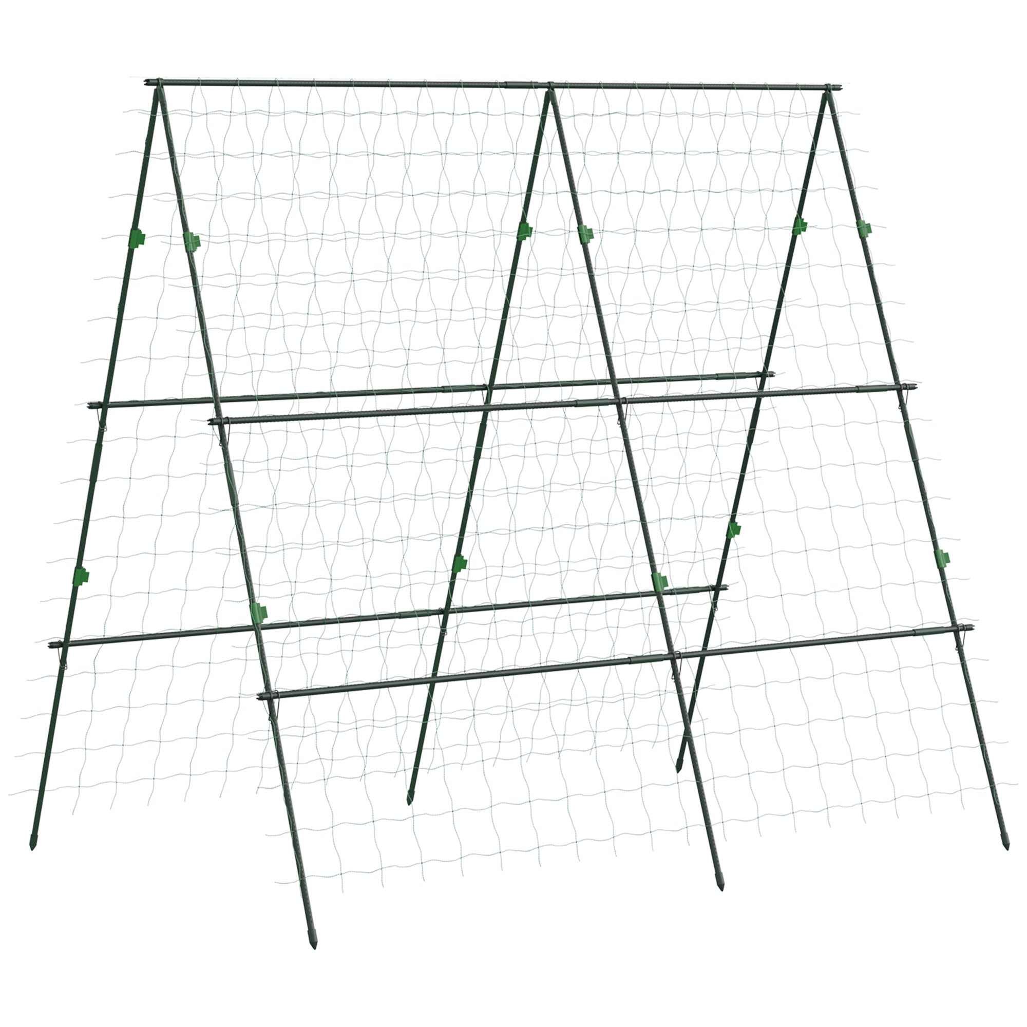 Metal Tomato Cage with Netting for Climbing Plants Vegetables, A Frame Tomato Plant Support Tomato Trellis for Vegetable Garden, Patio, Balcony, Green Plant Stands at Gallery Canada