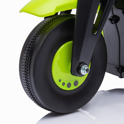 Electric Motorcycle for Kids, 6V Ride on Bubble Car with LED Headlight, Music, Pedal, for 2-5 Years Green Electric Motorcycles   at Gallery Canada