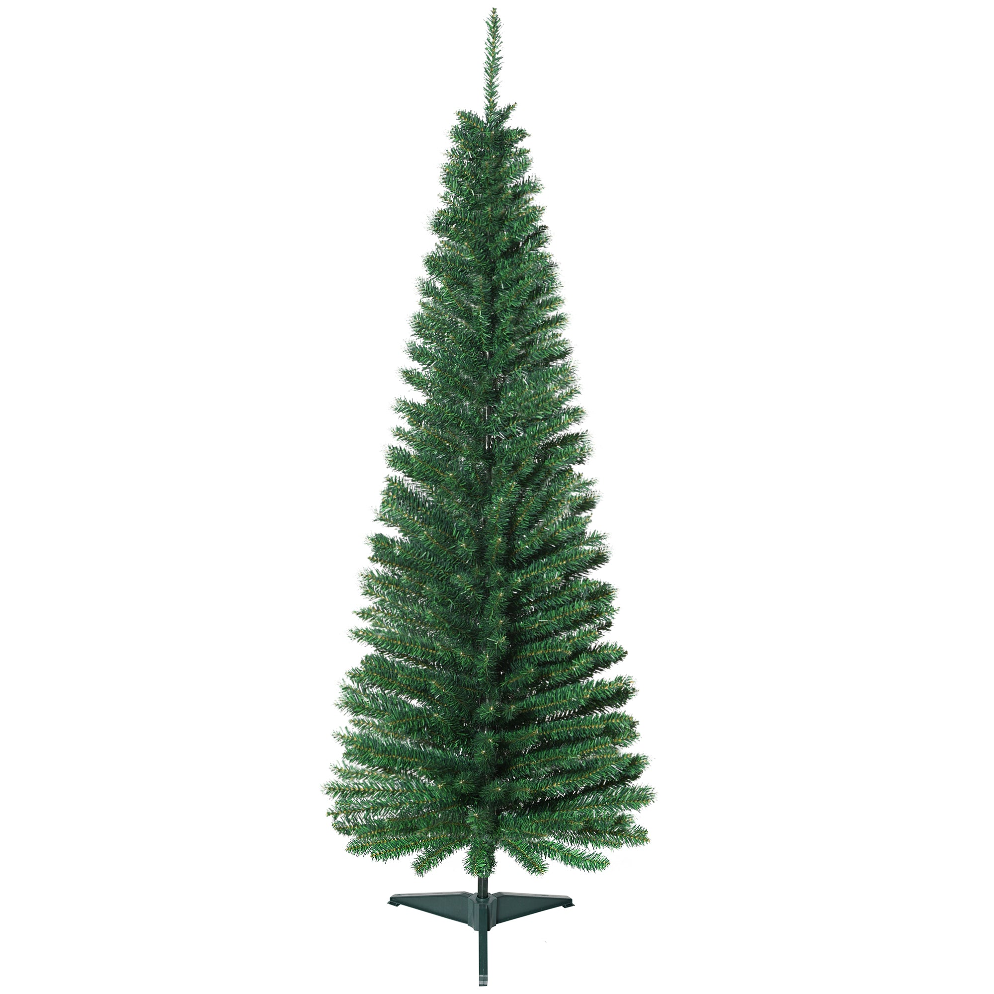 5FT Artificial Christmas Tree, Pencil Christmas Tree with Realistic Branches, Stable Stand, Green Pencil Christmas Trees   at Gallery Canada