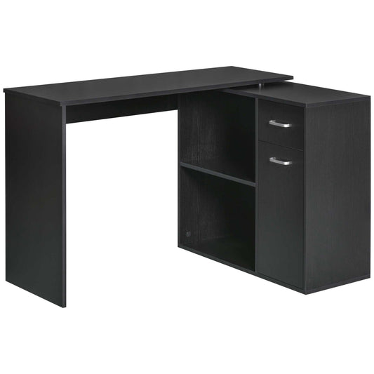 360° Rotating Home Office Corner Desk Storage Shelf Cabinet Black - Gallery Canada