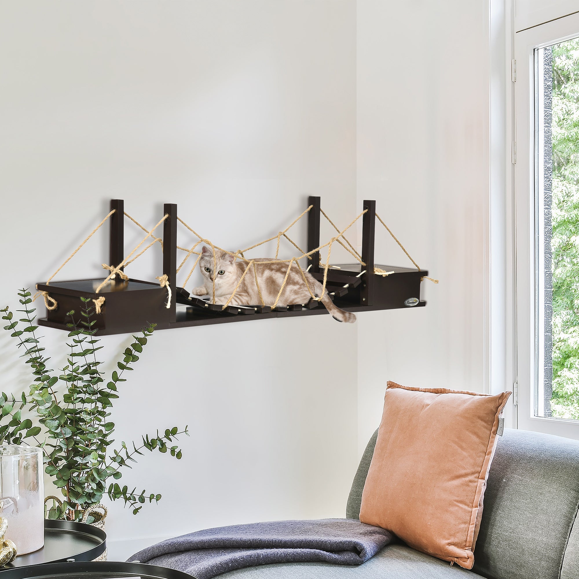 Wall-Mounted Cat Shelf，37.8