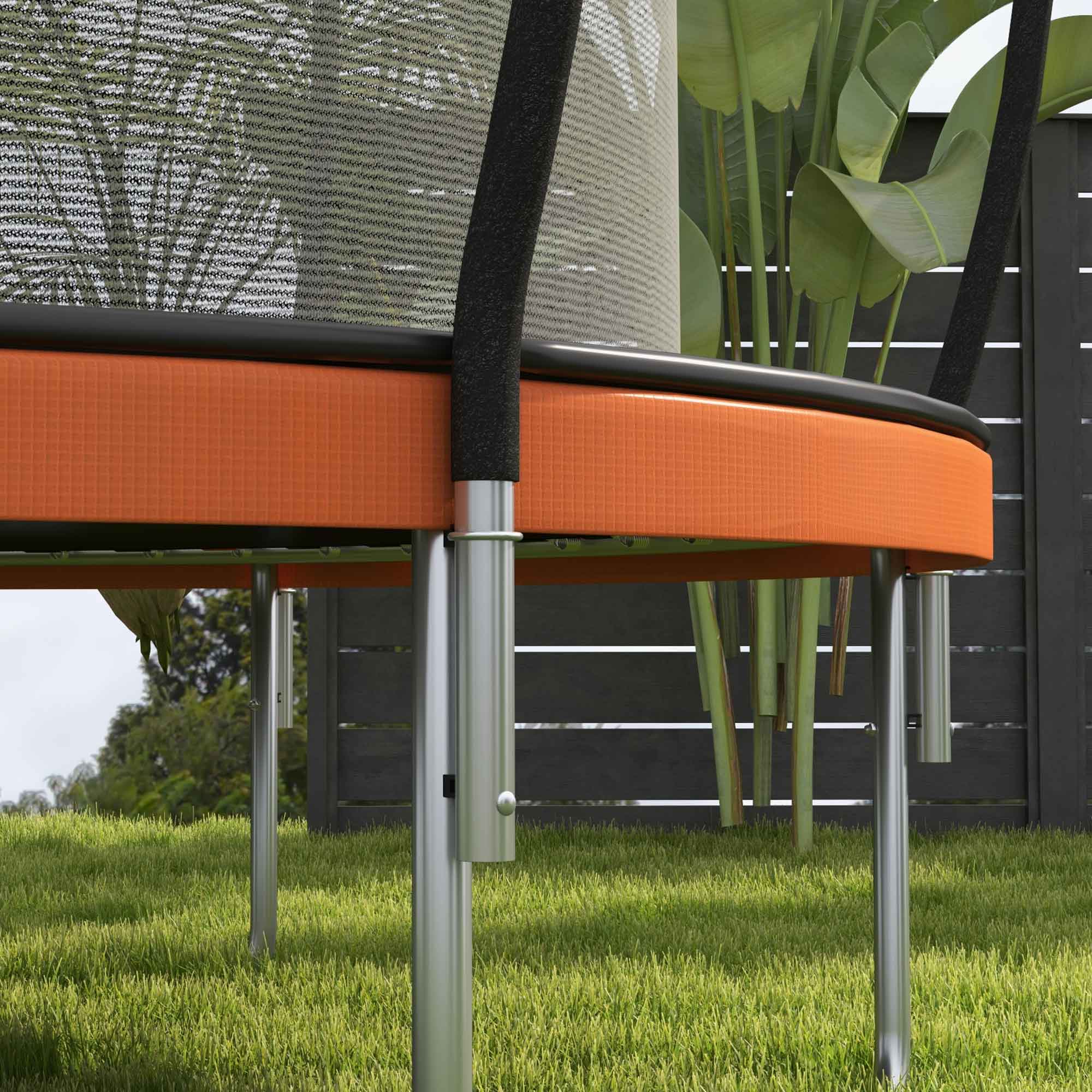 8ft Outdoor Trampoline with Enclosure Net and Ladder, Backyard Fitness Trampoline for Teens and Adults Trampolines at Gallery Canada