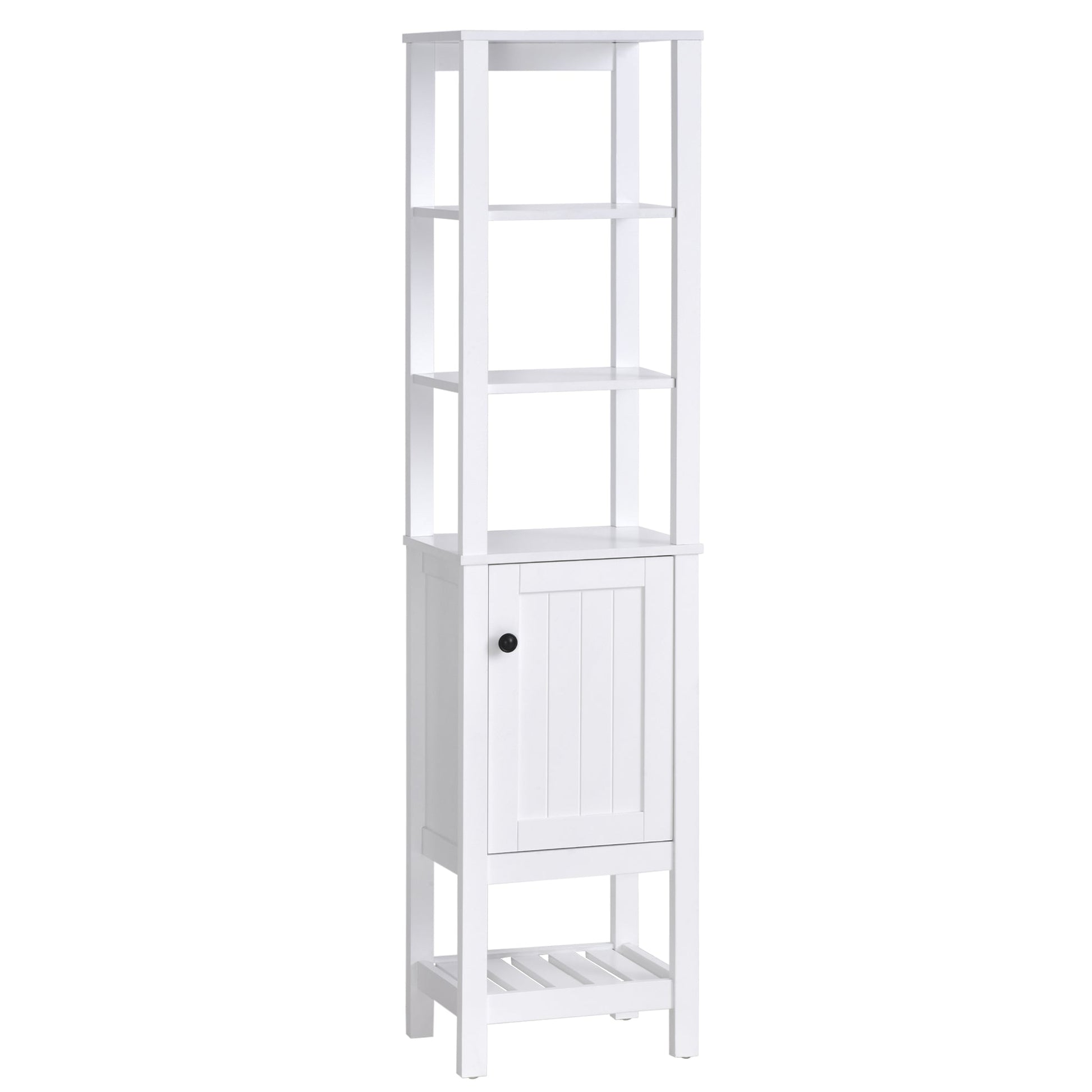 Tall Bathroom Storage Cabinet, Narrow Freestanding Linen Tower with Shelves &; Compact Design, White Bathroom Cabinets White  at Gallery Canada