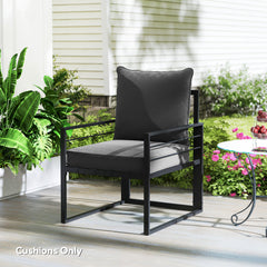 Patio Chair Cushions, Thick Deep Seat Outdoor Seat Cushion with Back Cushion, Charcoal Grey Patio Chair Cushions Multi Colour at Gallery Canada