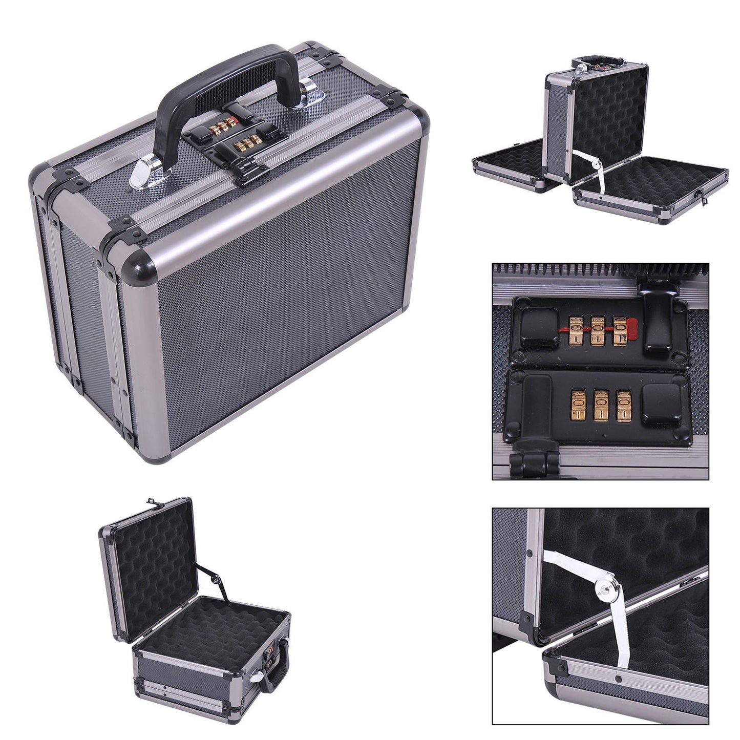 Double Locking Sided Protector Safe Storage Box with Code Set, Black Safes   at Gallery Canada