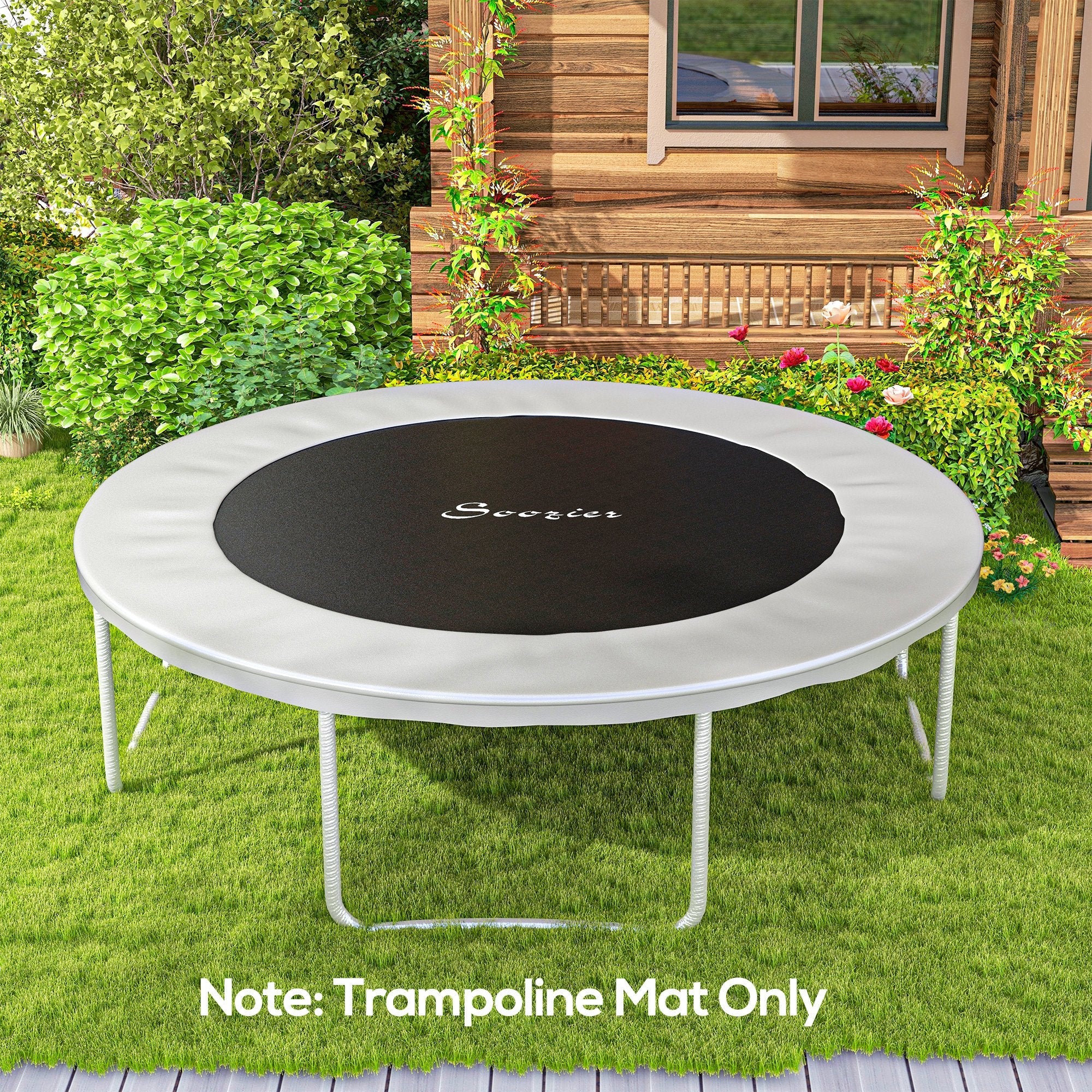 Trampoline Mat Replacement with Spring Pull Tool and 54 V-Hooks, Fits 10ft Trampoline, Using 5.5