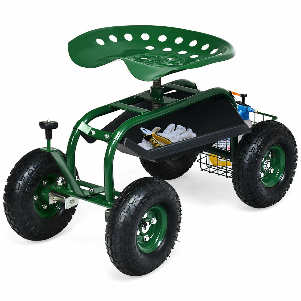 4-Wheel Rolling Garden Cart Work Seat Garden Carts Options  at Gallery Canada