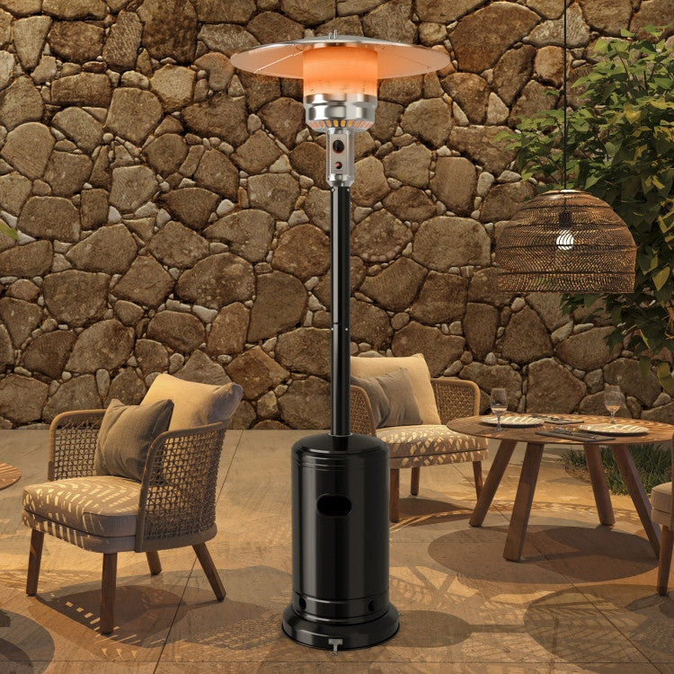 50000 BTU Stainless Steel Propane Patio Heater with Trip over Protection, Black Patio Heaters at Gallery Canada